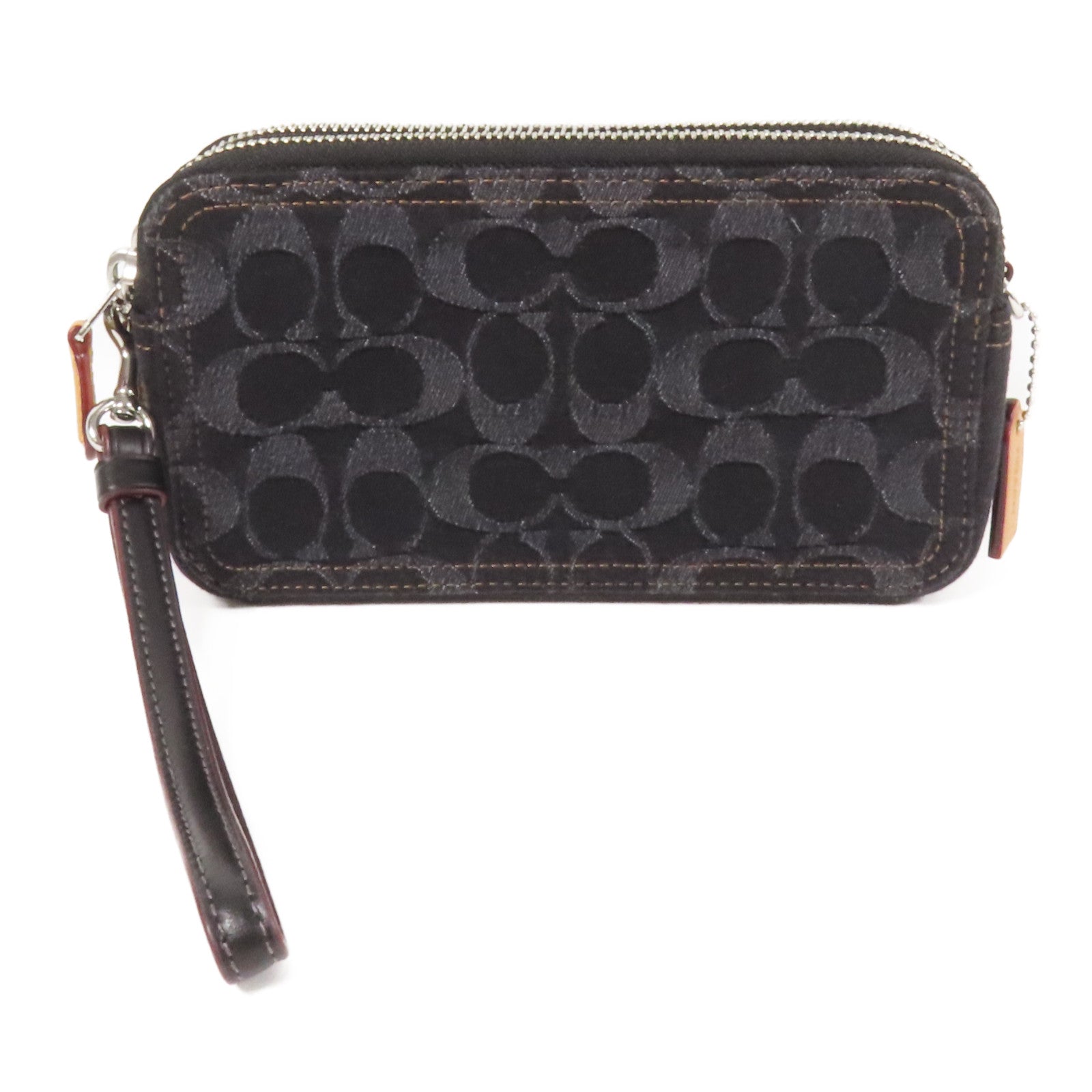 COACH 帆布Shoulder Bag銀扣肩背袋