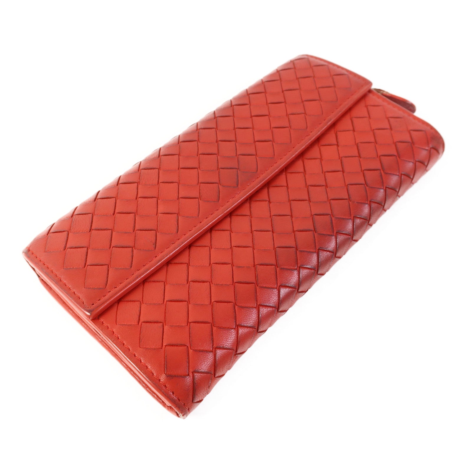 BOTTEGA VENETA 【激減優惠】牛皮皮革Long Bifold Wallet長錢包