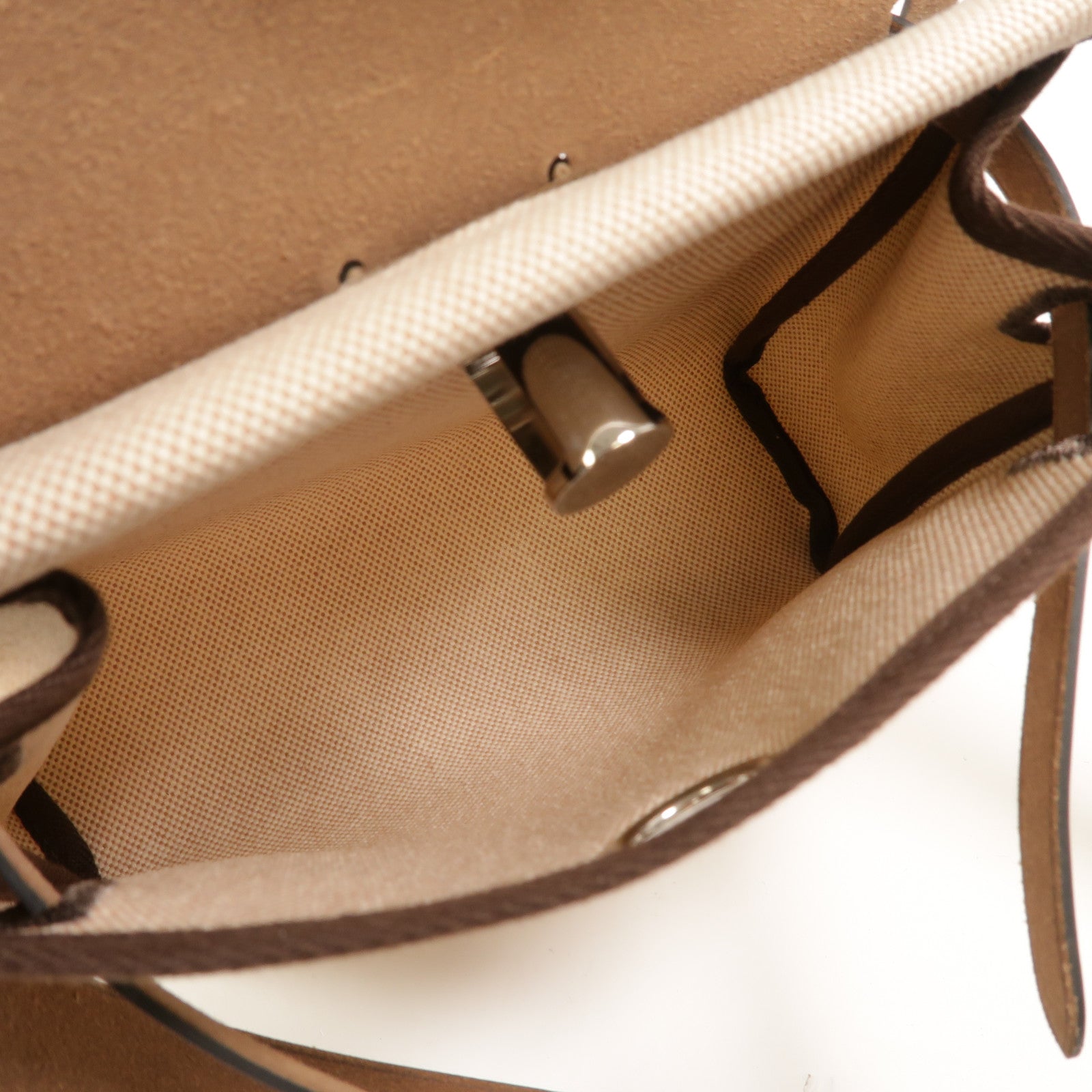 HERMES 帆布Mini Herbag肩背袋Ebene