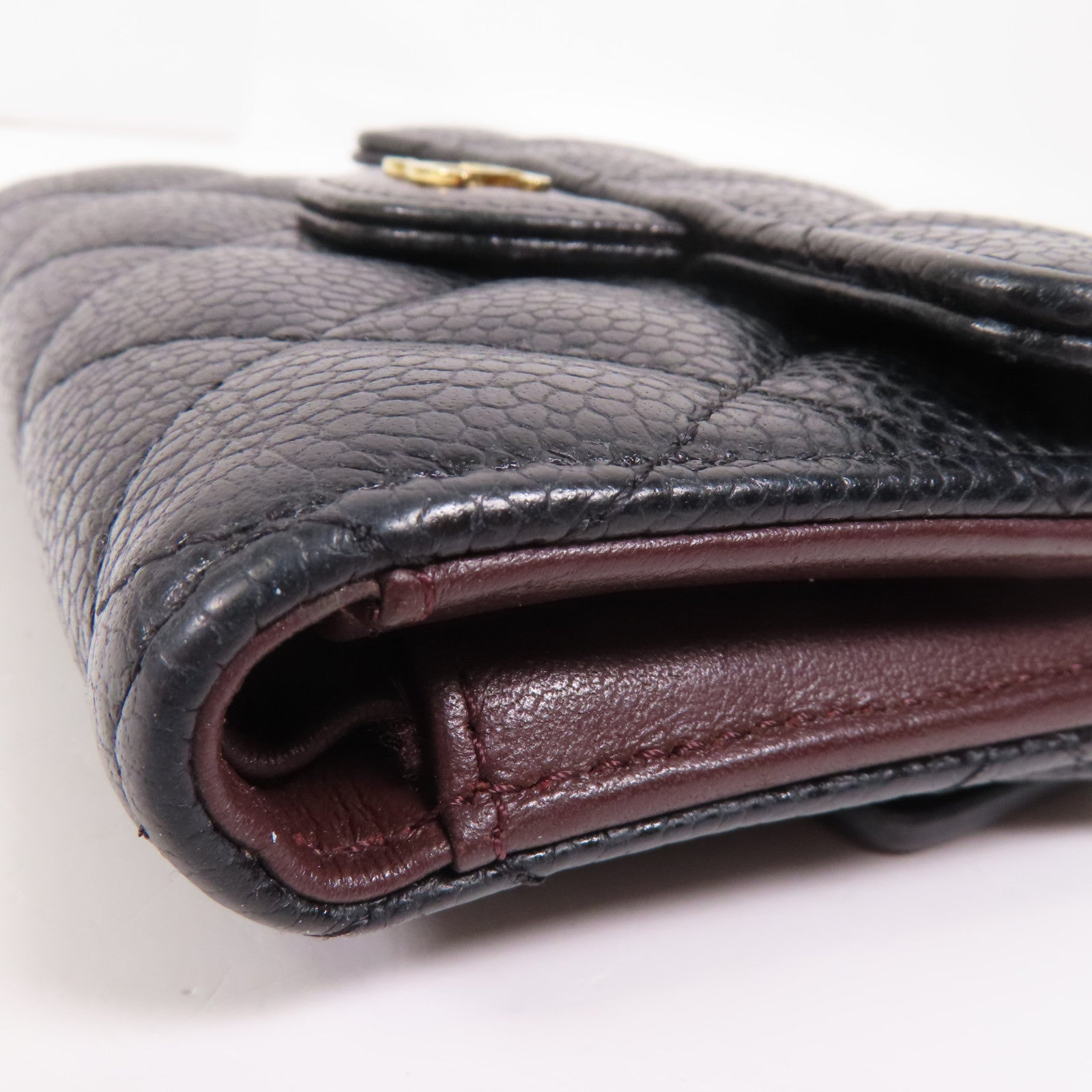 CHANEL 牛皮皮革Wallet金扣錢包