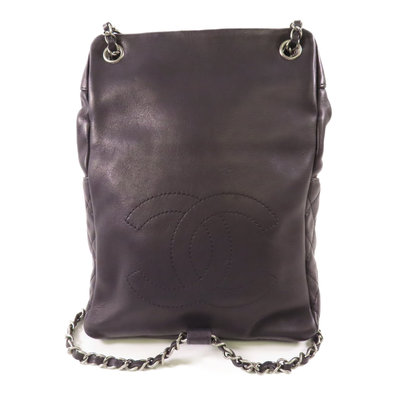 CHANEL CC SHW Backpack Calfskin Black