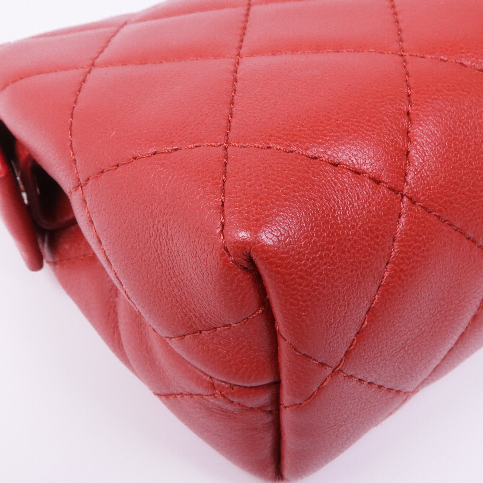 CHANEL 羊皮皮革Clutch Bag銀扣手拿包