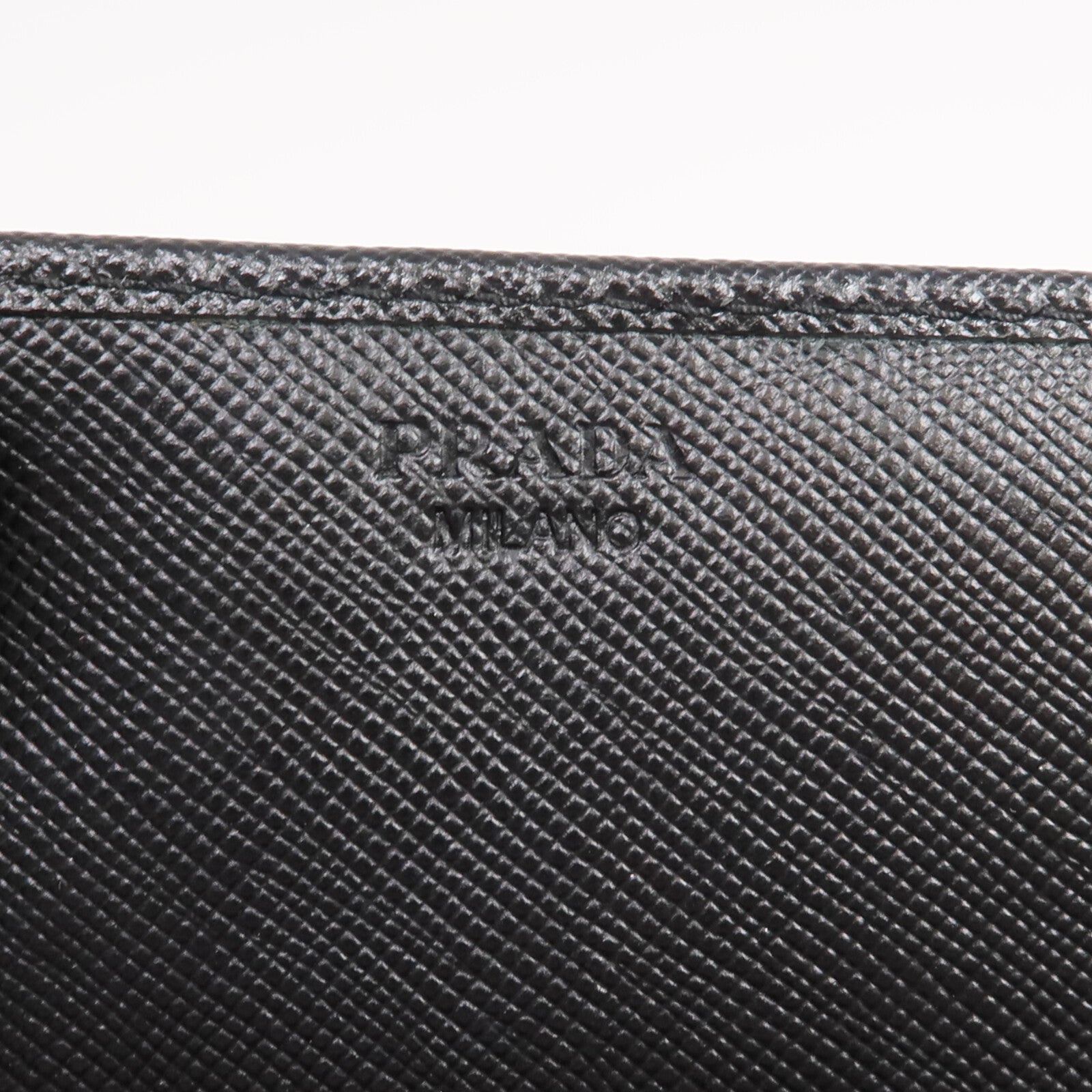 PRADA Saffiano皮革Long Wallet金扣長錢包