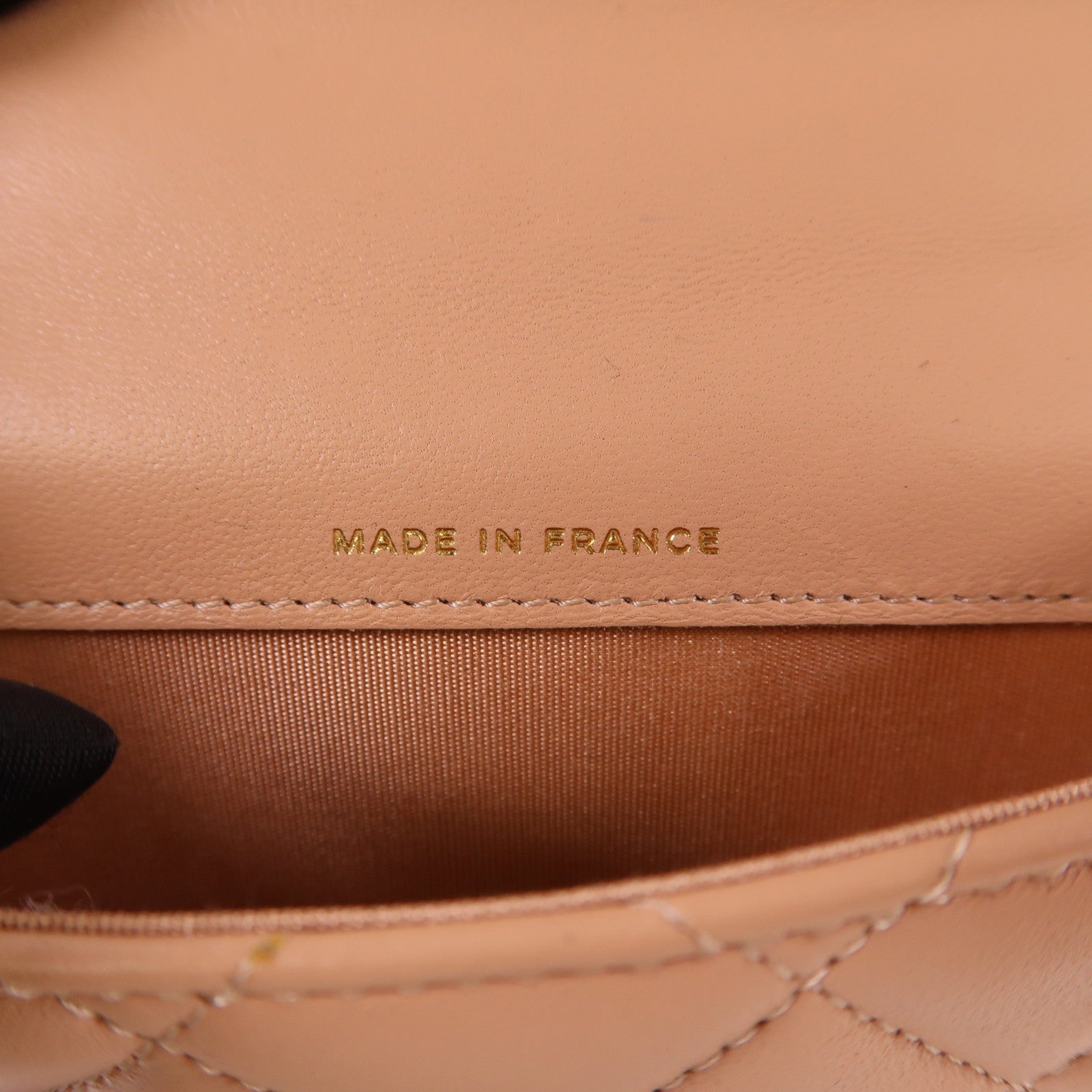 CHANEL 羊皮皮革Mini Top Handle金扣手挽肩背兩用袋