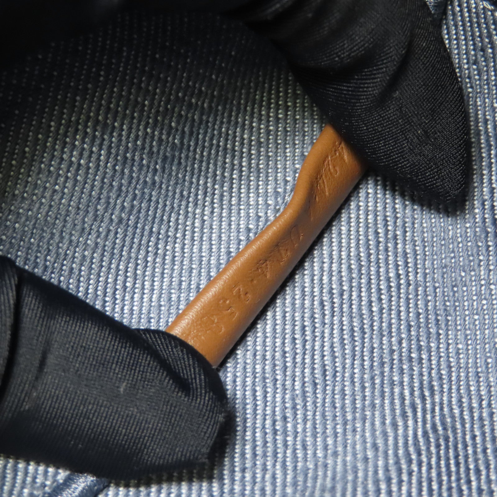 FENDI GHW Small Roll Shoulder Bag 8BH424 AUT4 F1SXQ Denim Blue