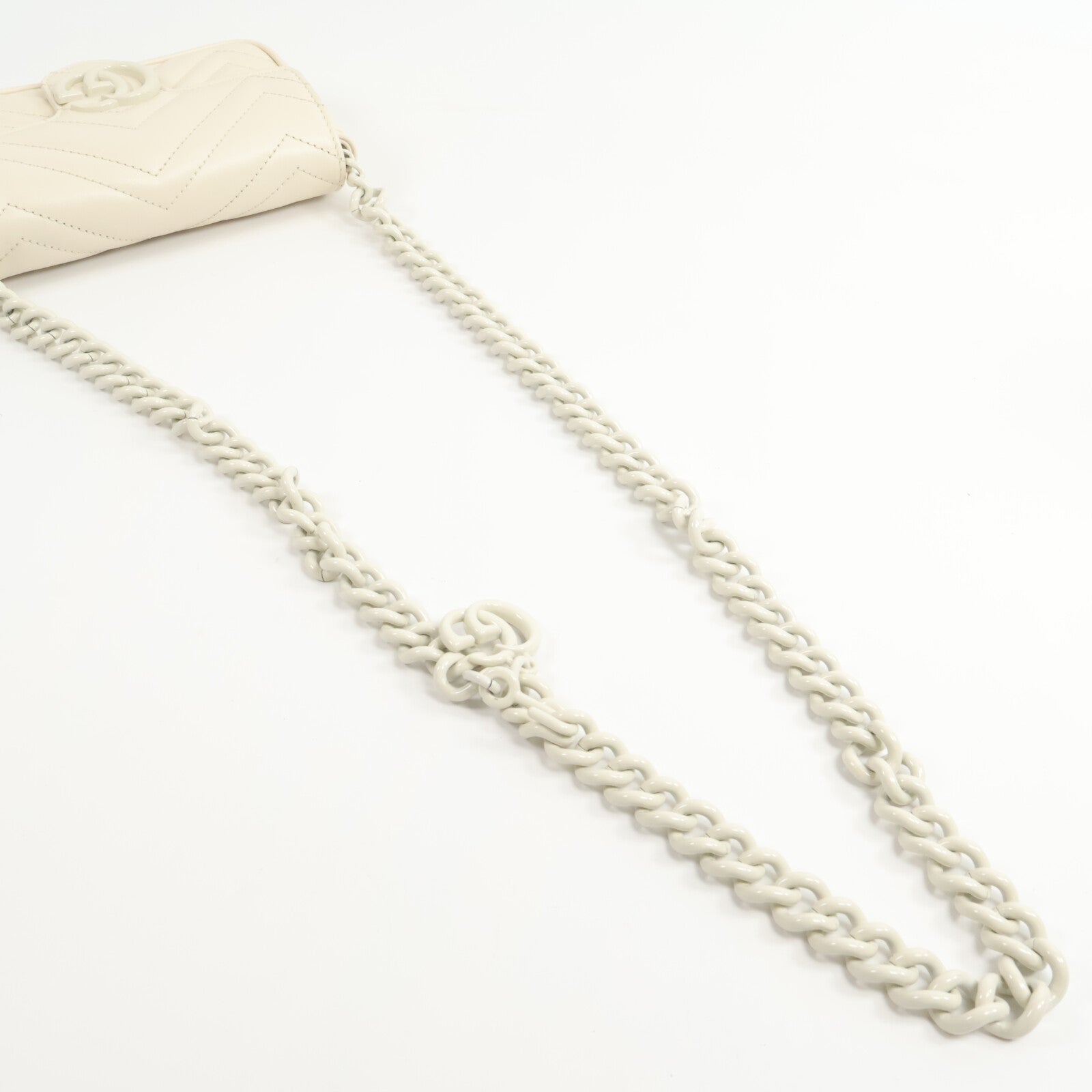 GUCCI 牛皮皮革Marmont Belt Bag鏈帶肩背袋