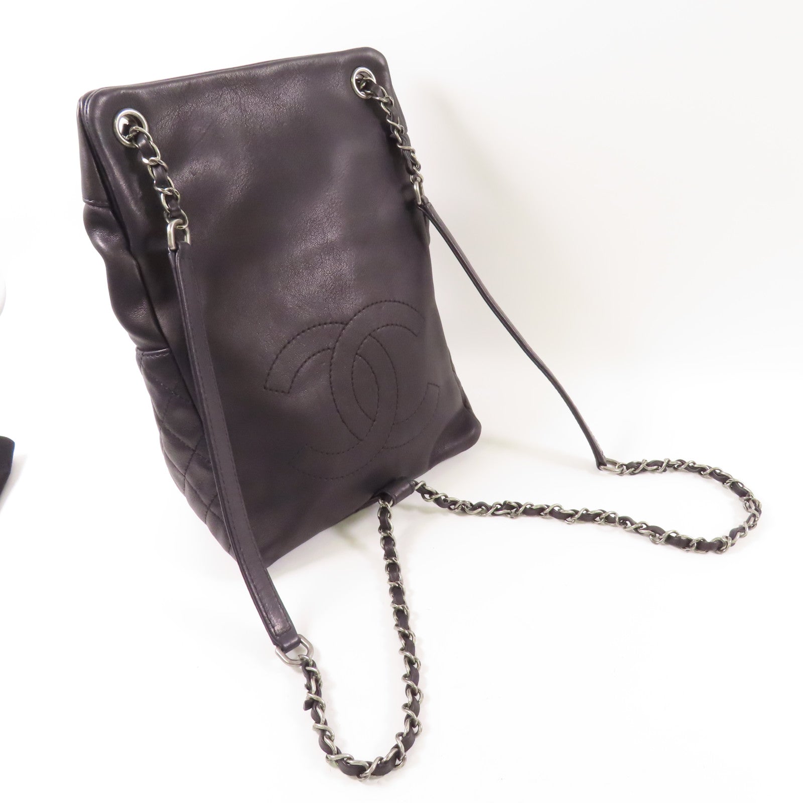 CHANEL CC SHW Backpack Calfskin Black