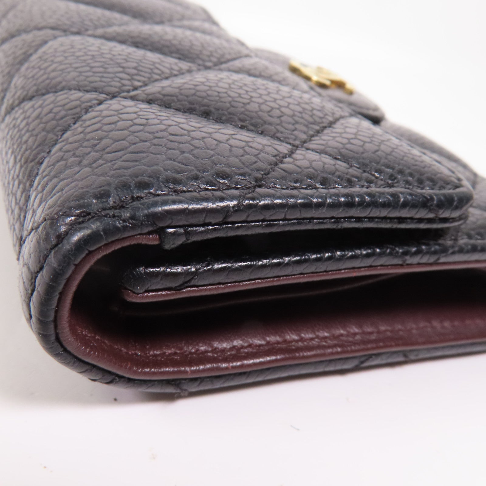CHANEL 牛皮皮革Wallet金扣錢包