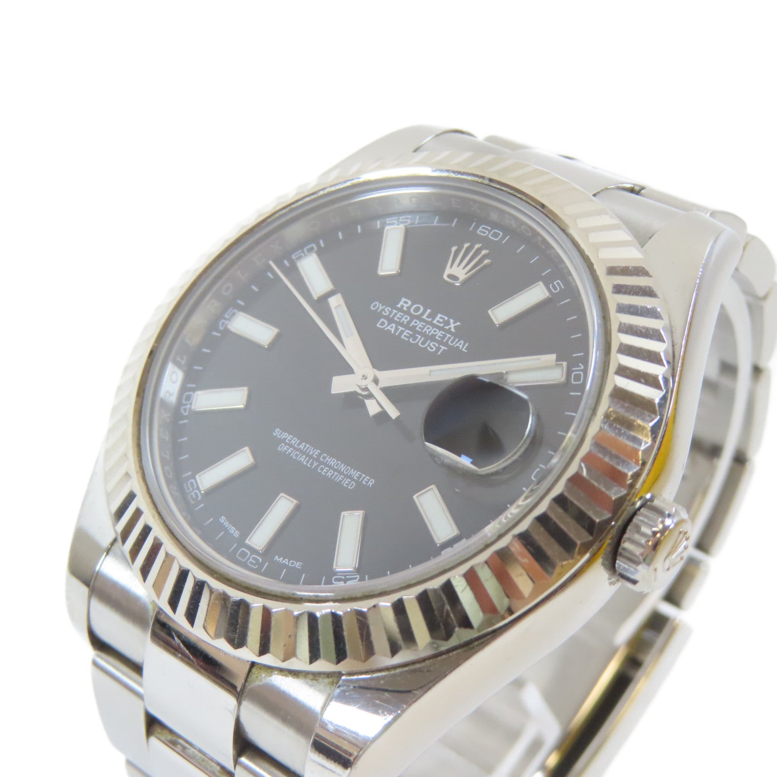 ROLEX Datejust II不鏽鋼手錶自動機芯黑色
