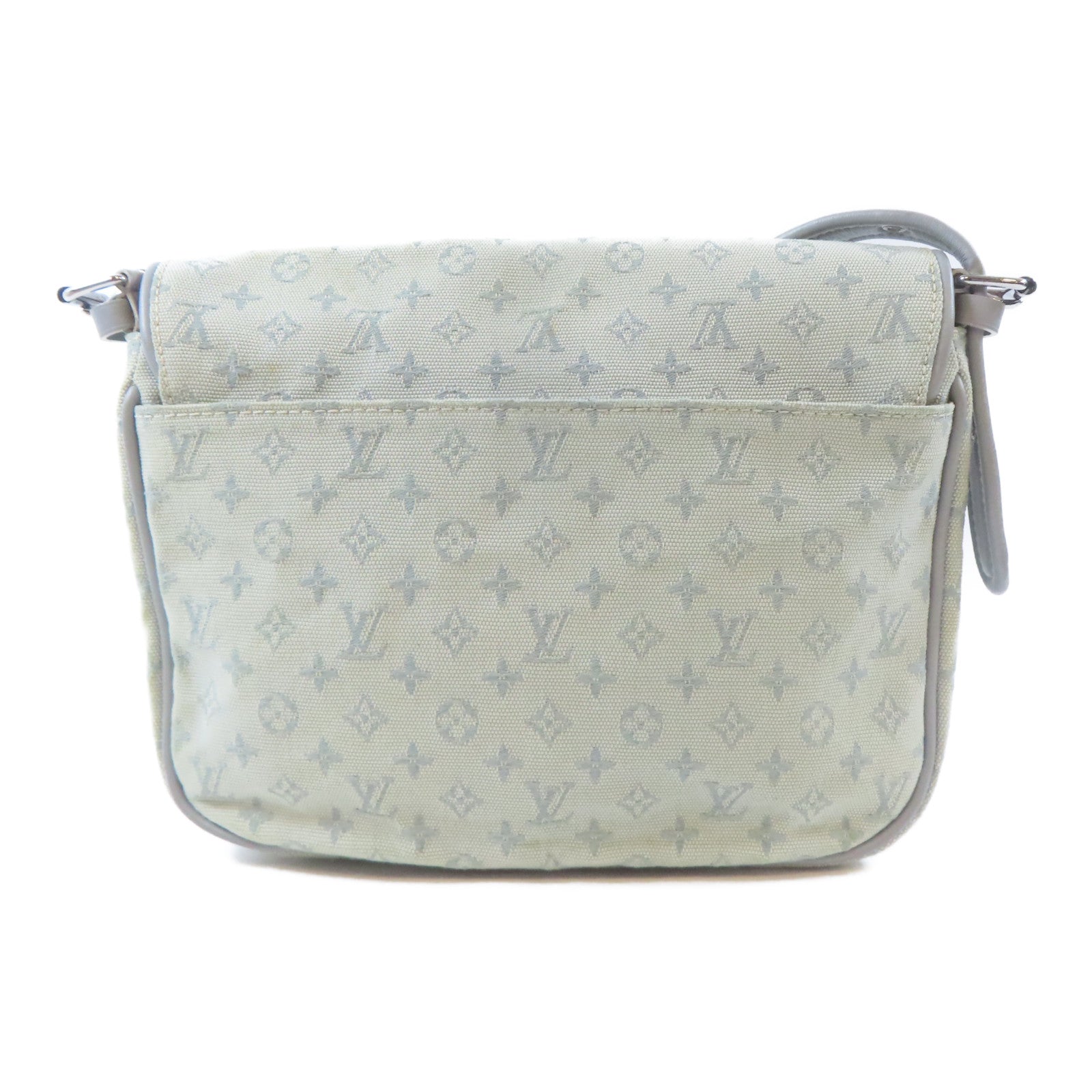 LOUIS VUITTON Monogram Mini Musette Comte De Fe銀扣肩背袋灰色/米白色