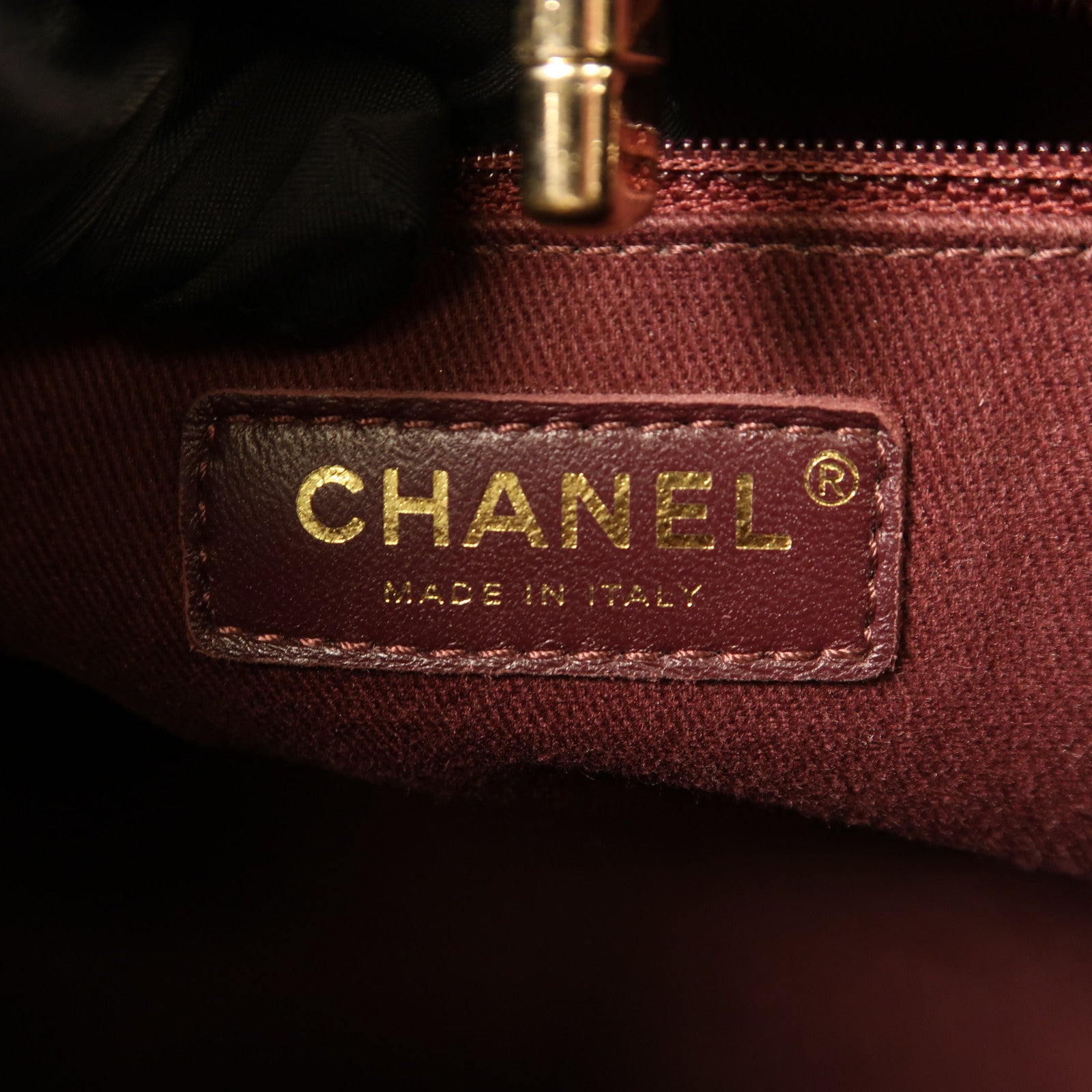 CHANEL 牛皮皮革2 Way Shoulder金扣鏈帶手挽肩背兩用袋