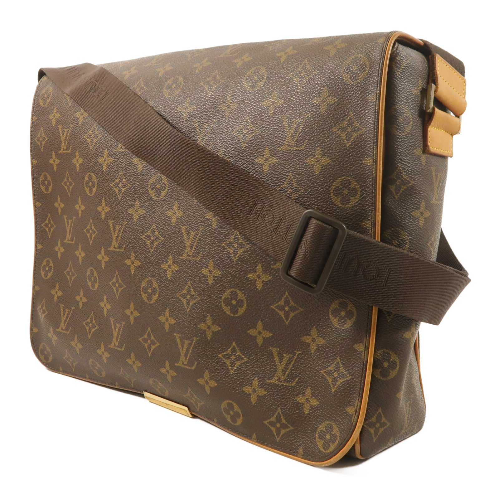 LOUIS VUITTON Monogram Abbesses金扣肩背袋棕色