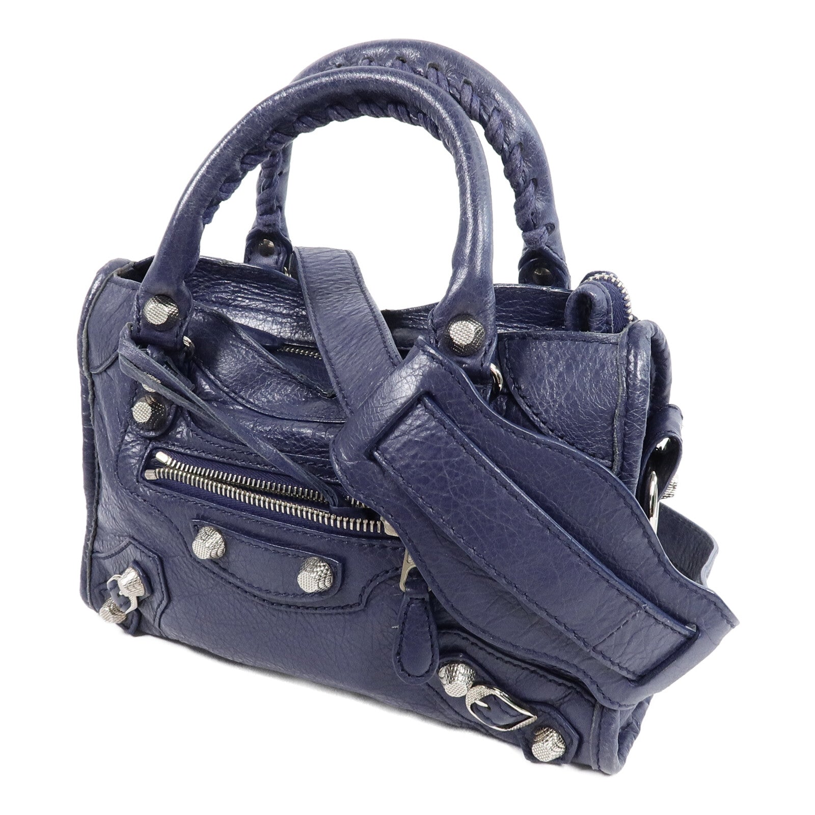 BALENCIAGA 牛皮皮革Mini City手挽肩背兩用袋