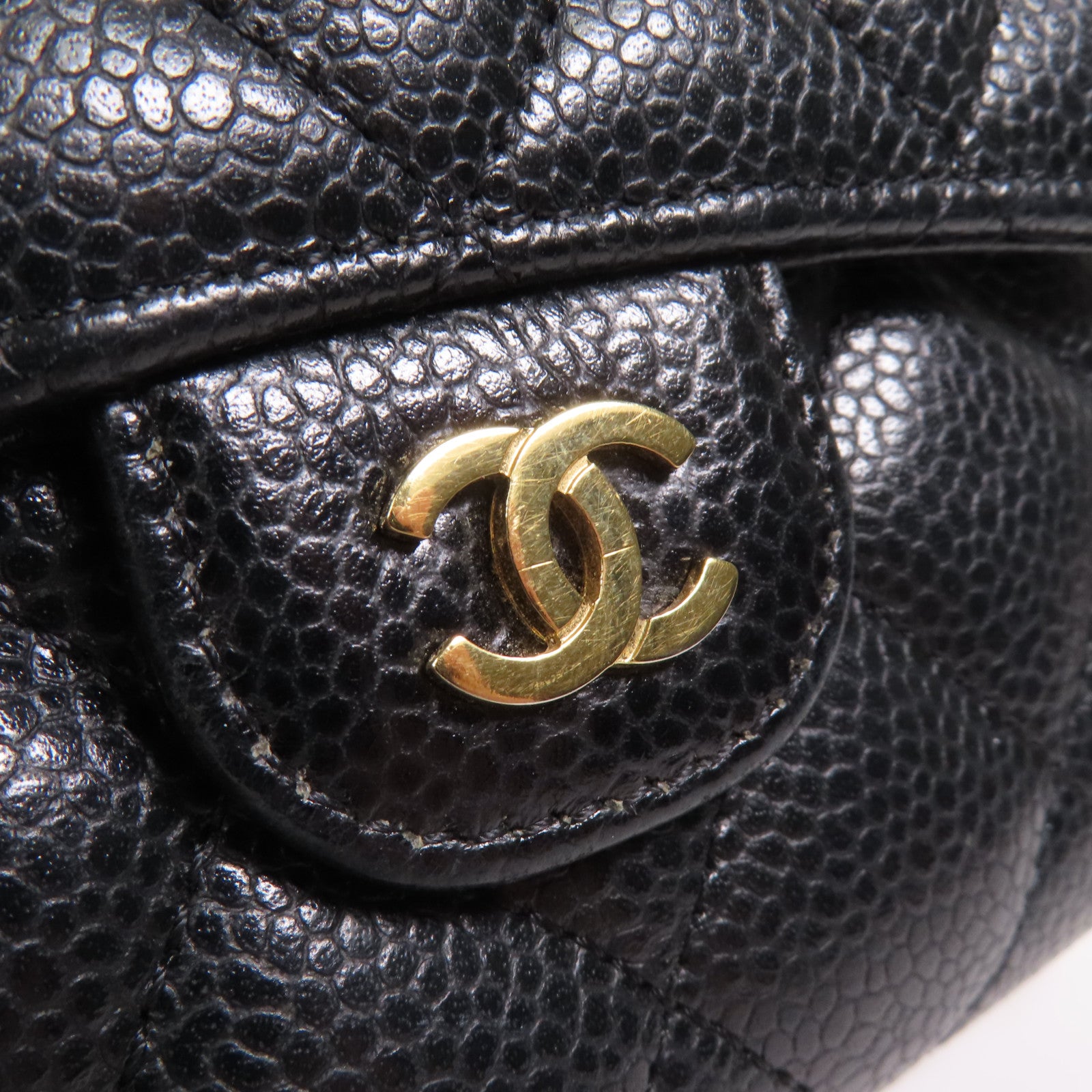 CHANEL 牛皮皮革Wallet金扣錢包