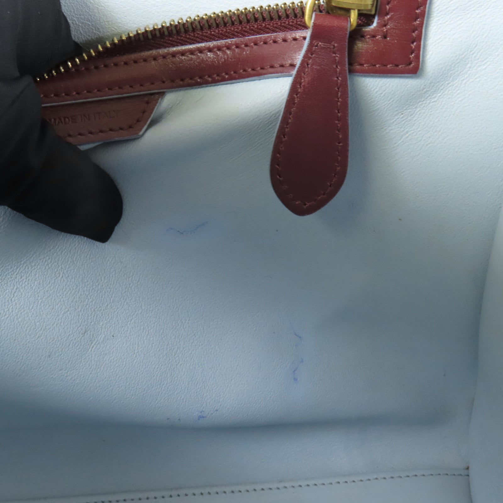 CELINE 牛皮皮革Mini Luggage金扣手挽袋