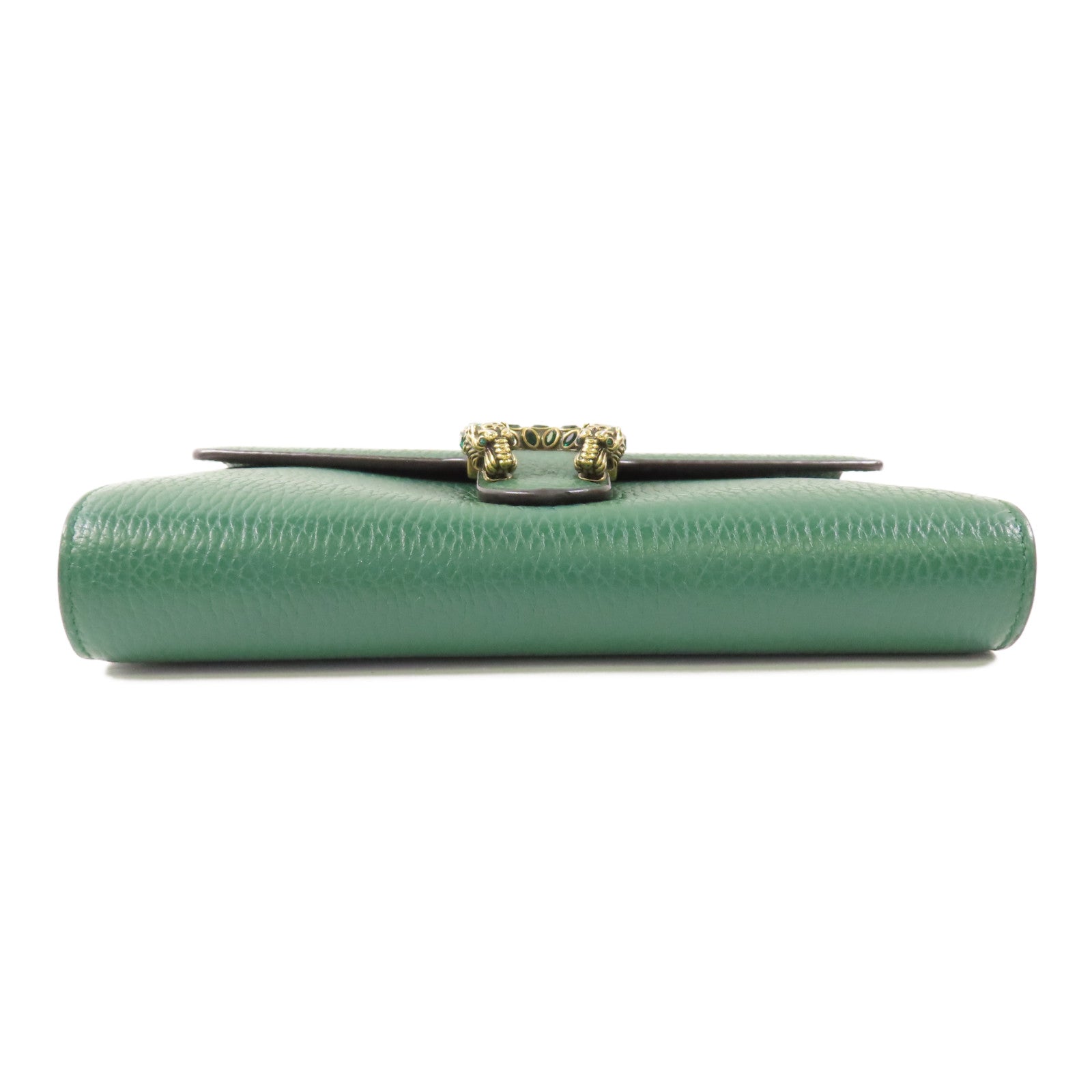 GUCCI GG Dionysus Chain Wallet Chain Shoulder Bag 401231 Calfskin Leather Green