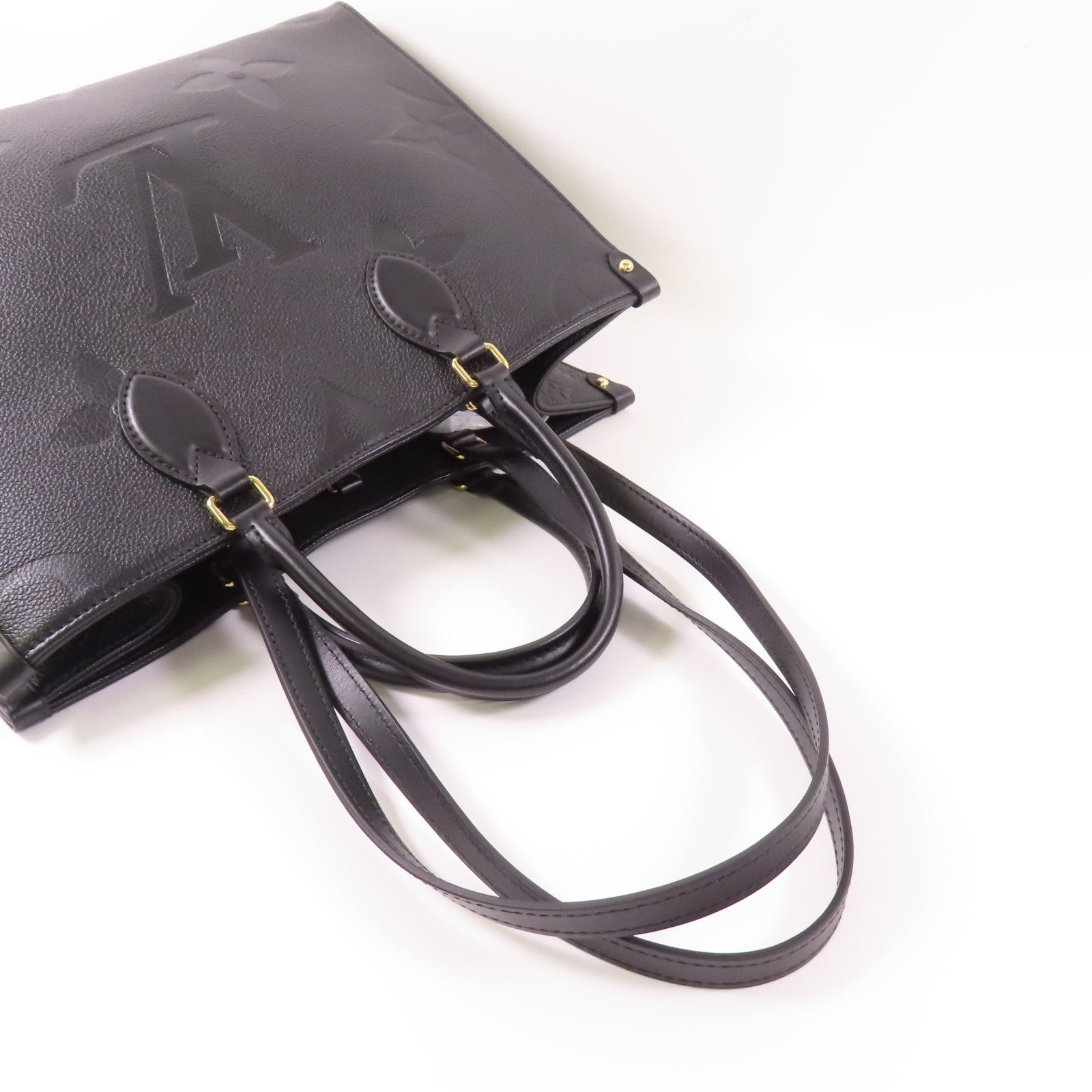 LOUIS VUITTON Monogram Empreinte On The Go金扣手挽肩背兩用袋