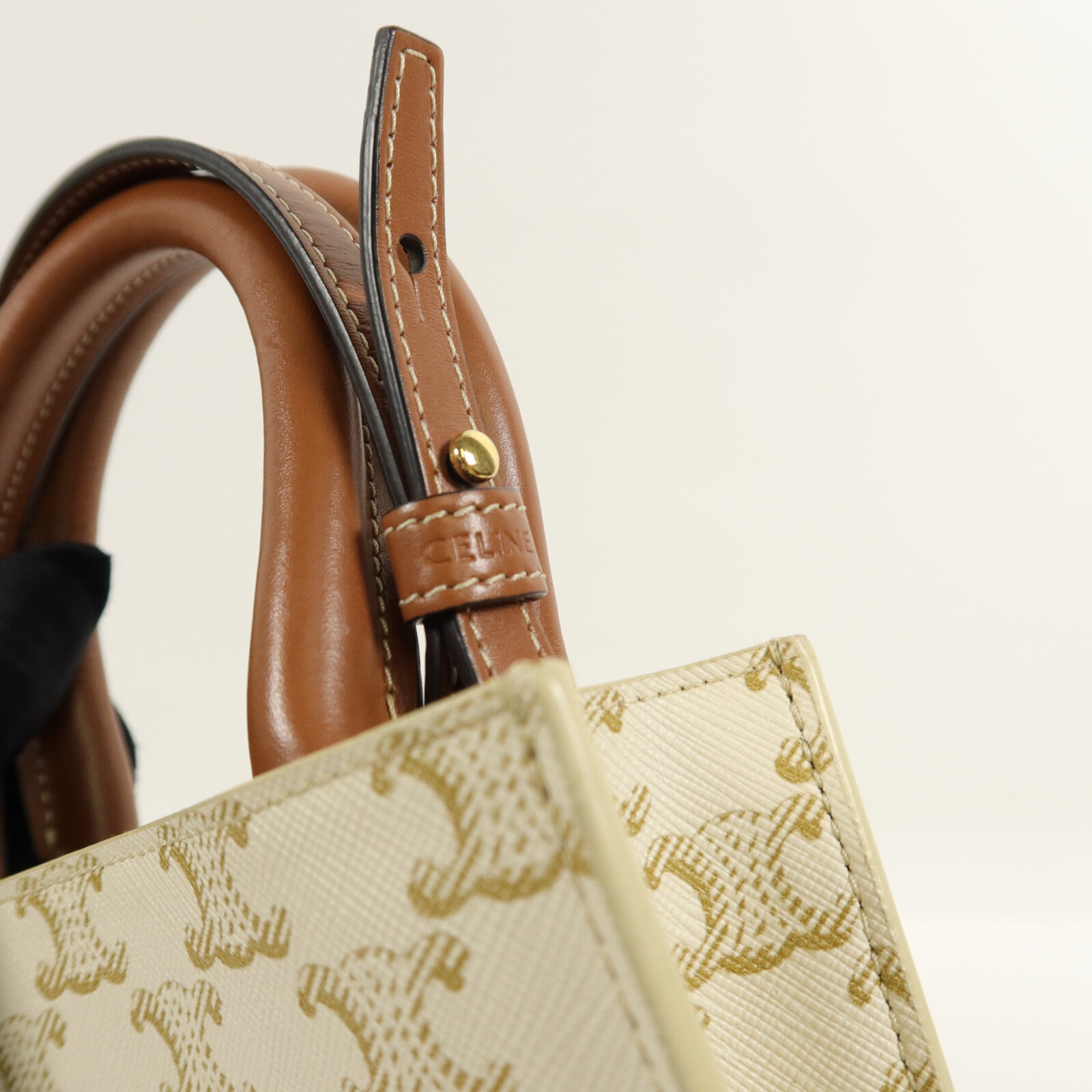 CELINE 塗層帆布Mini Vertical Cabas手挽肩背兩用袋