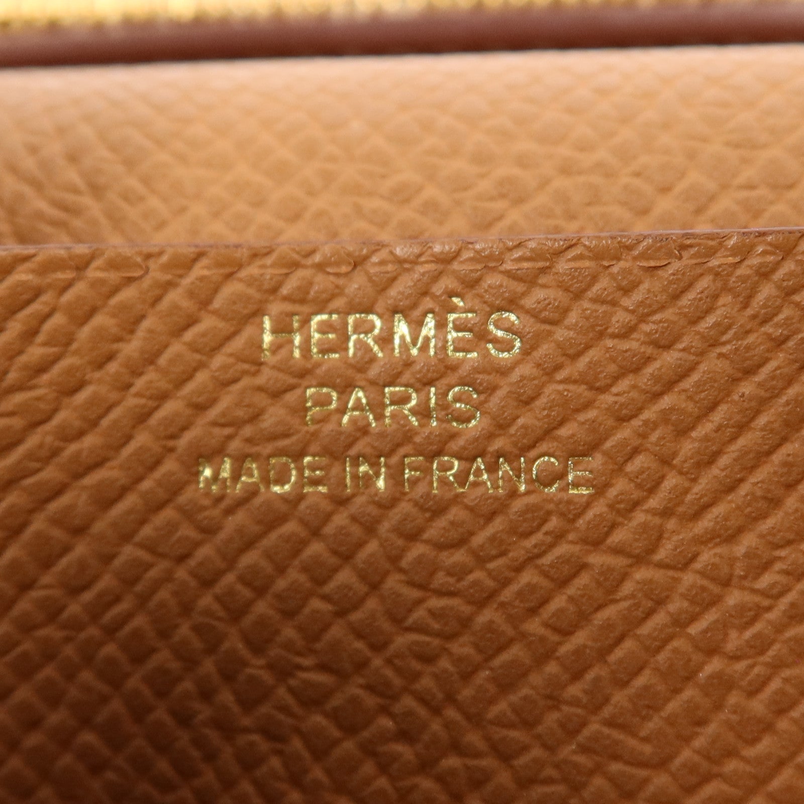 HERMES 【激減優惠】Epsom皮革Bearn W Snap Wallet金扣長錢包Gold