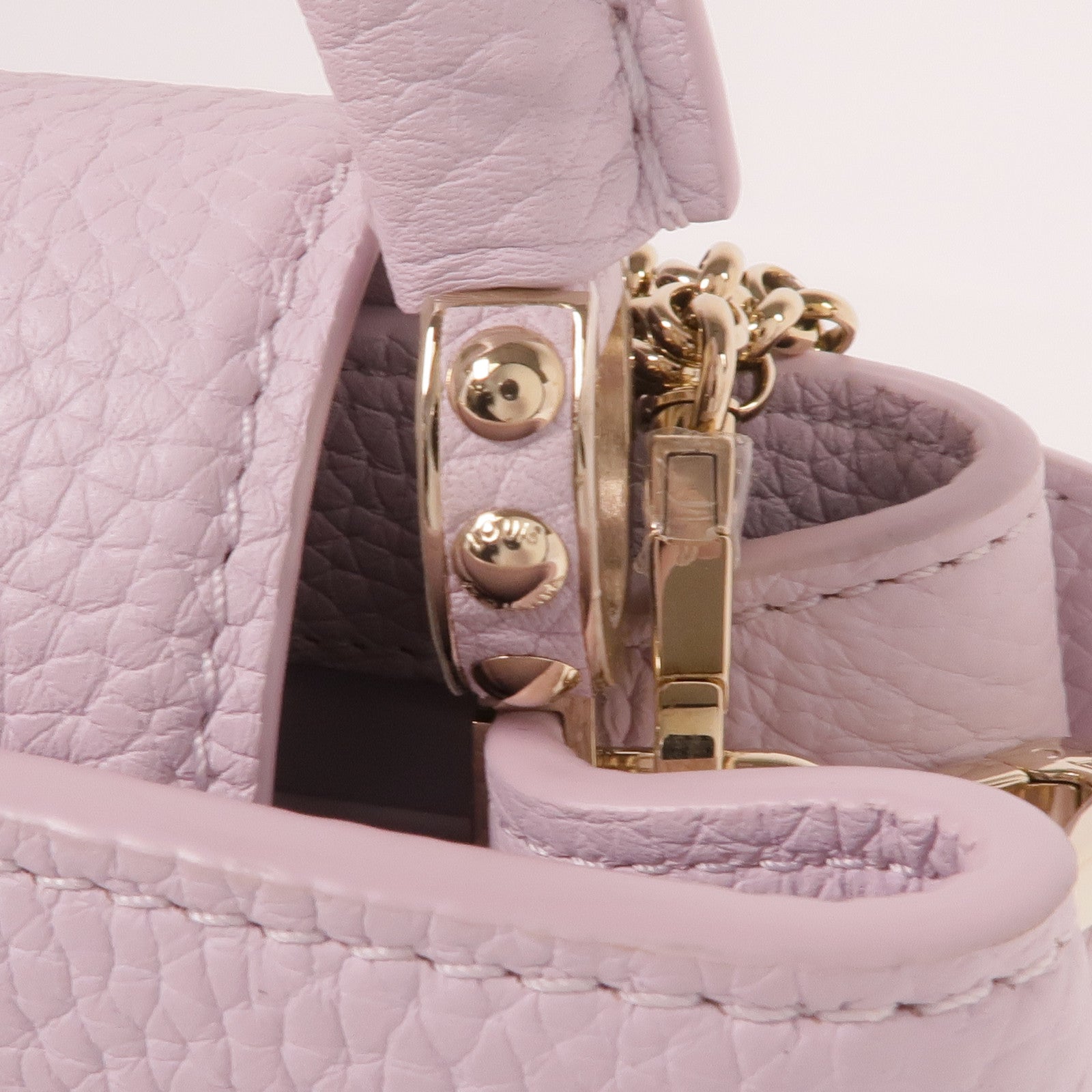 LOUIS VUITTON 牛皮皮革Capucines East West Mini Shoulder Bag金扣手挽肩背兩用袋