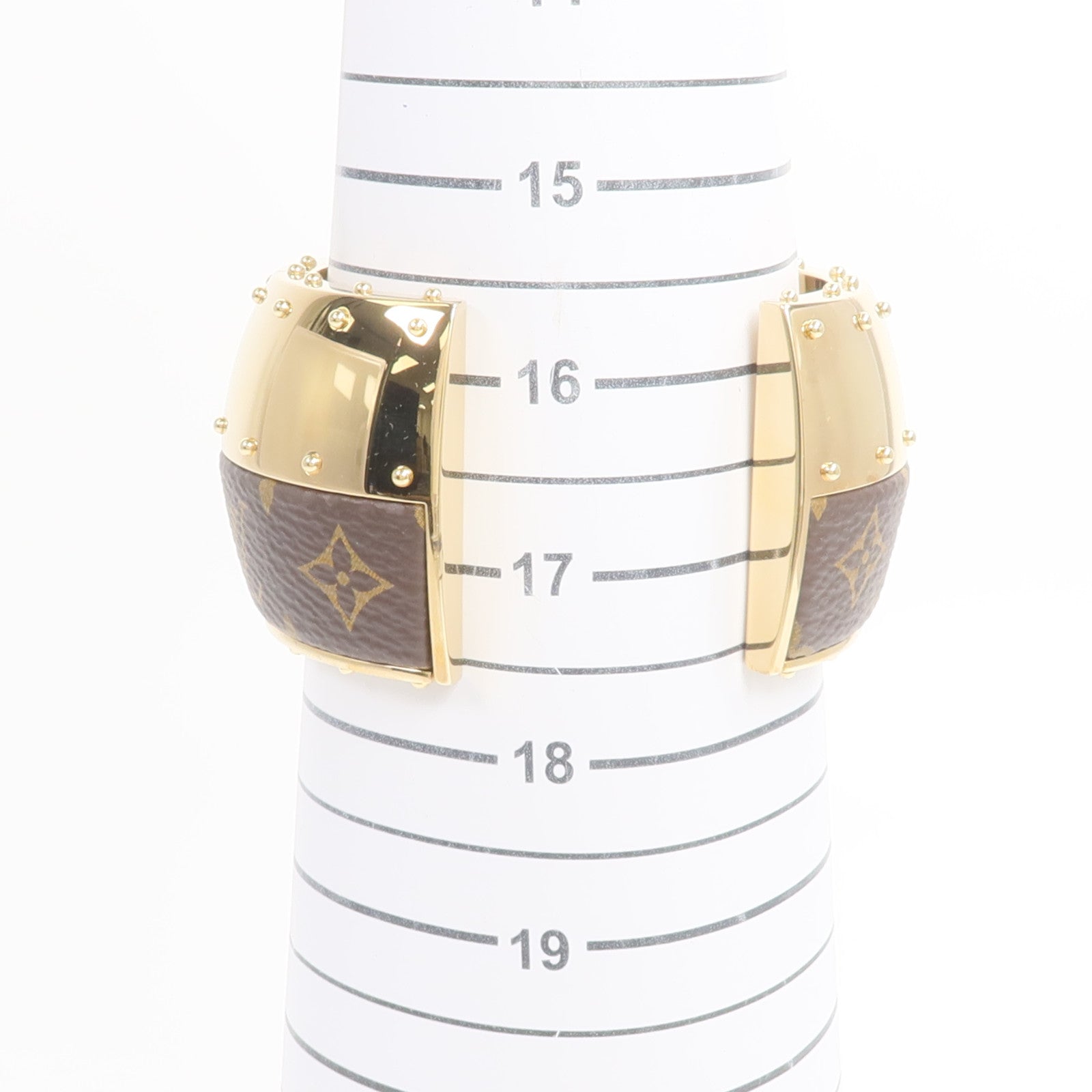 LOUIS VUITTON Monogram/金屬Wild LV Cuff M手鐲