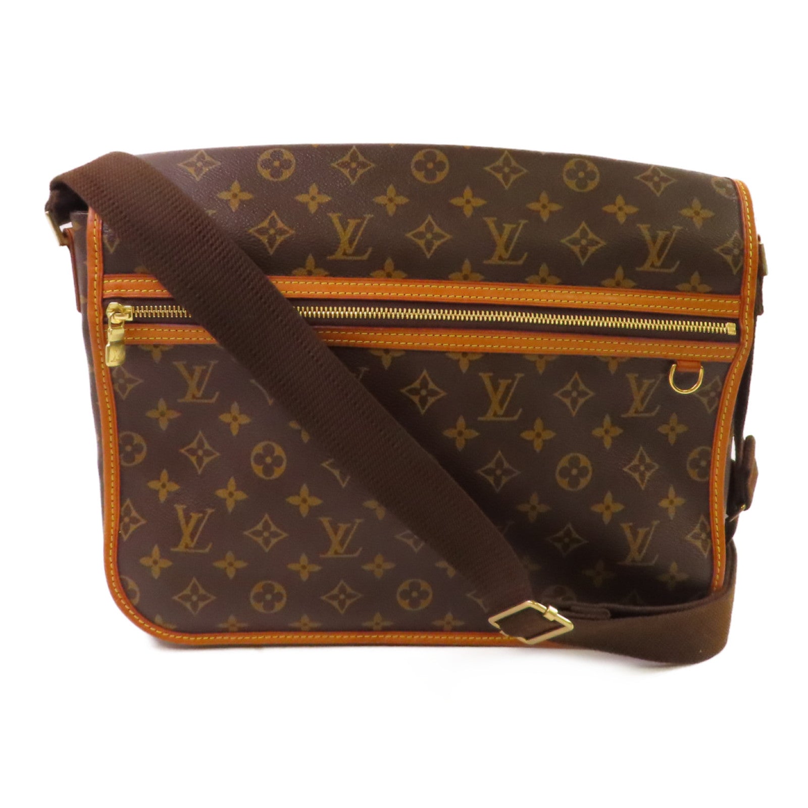 LOUIS VUITTON Monogram Bosphore GM Shoulder Bag金扣肩背袋啡色