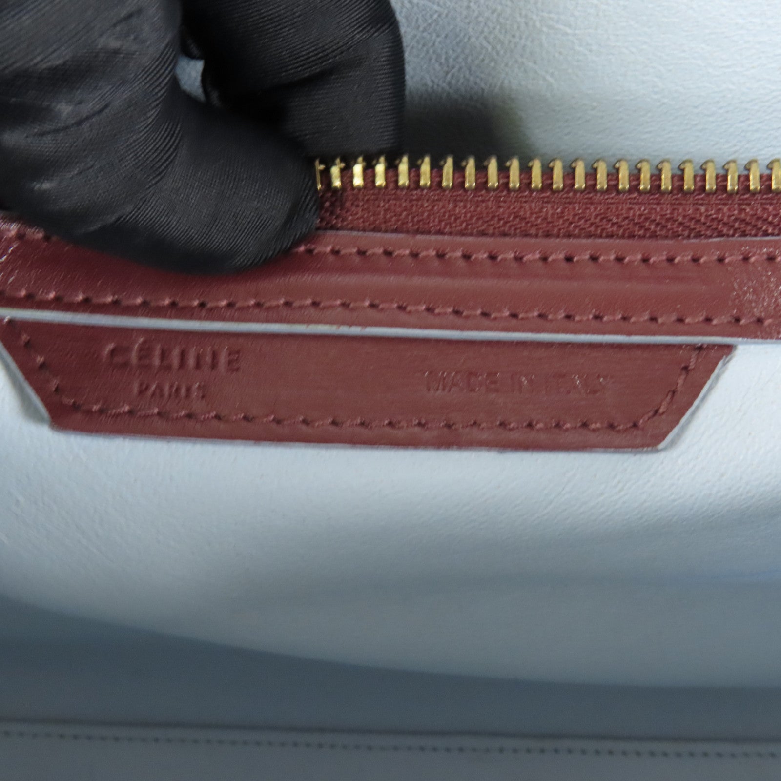 CELINE 牛皮皮革Mini Luggage金扣手挽袋