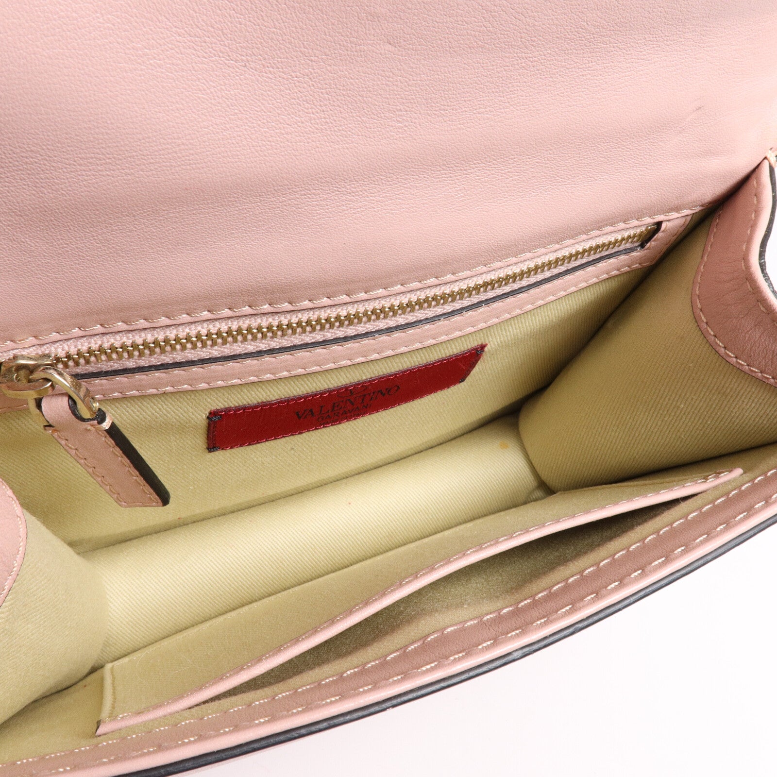 Valentino 牛皮皮革Garavani Glam Lock鏈帶肩背袋
