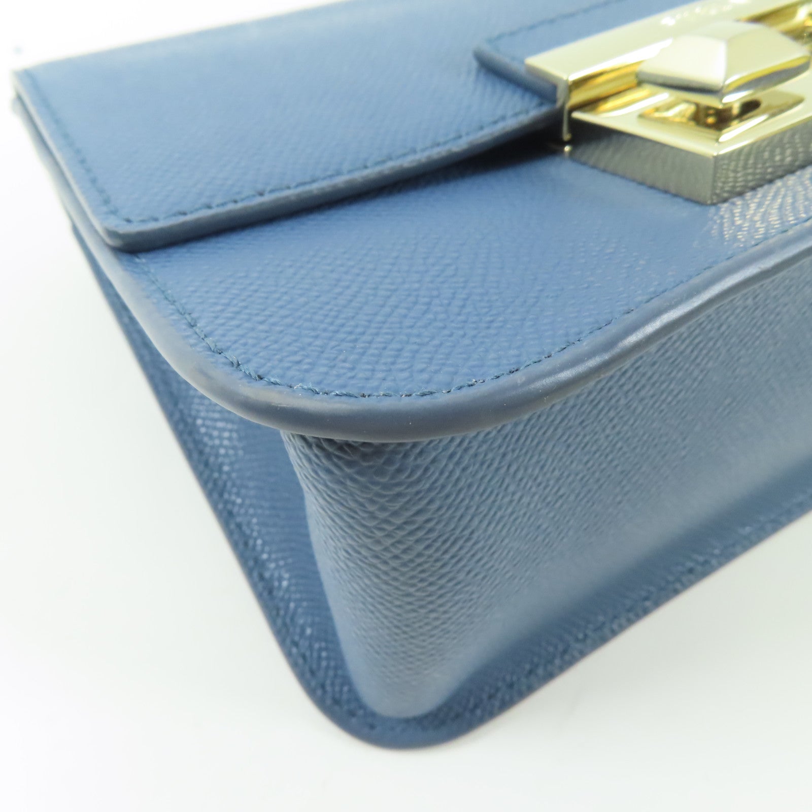 Furla 牛皮皮革Chain Shoulder金扣鏈帶肩背袋