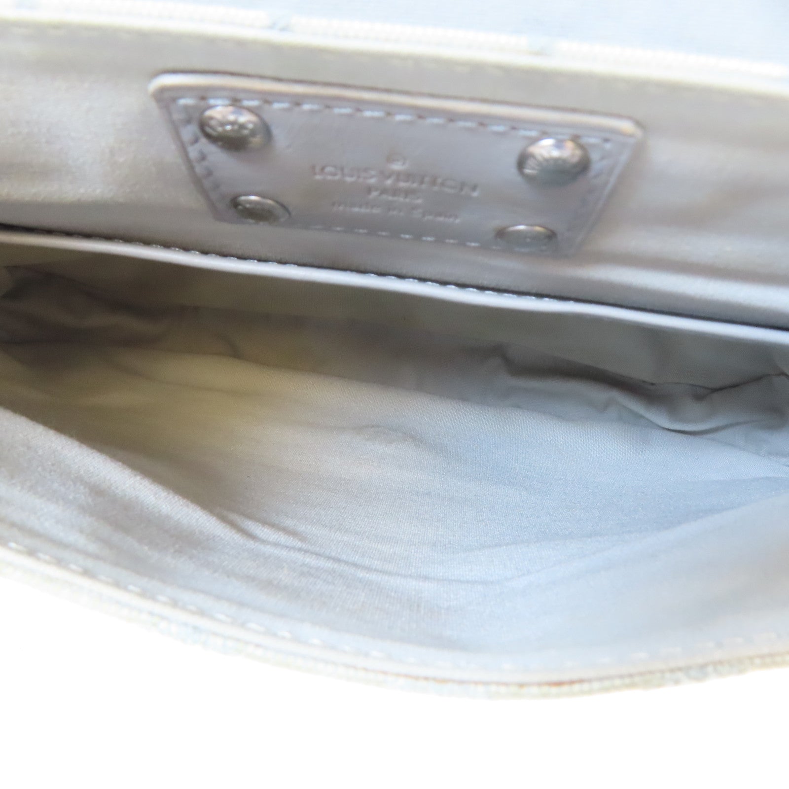 LOUIS VUITTON Monogram Mini Musette Comte De Fe銀扣肩背袋灰色/米白色