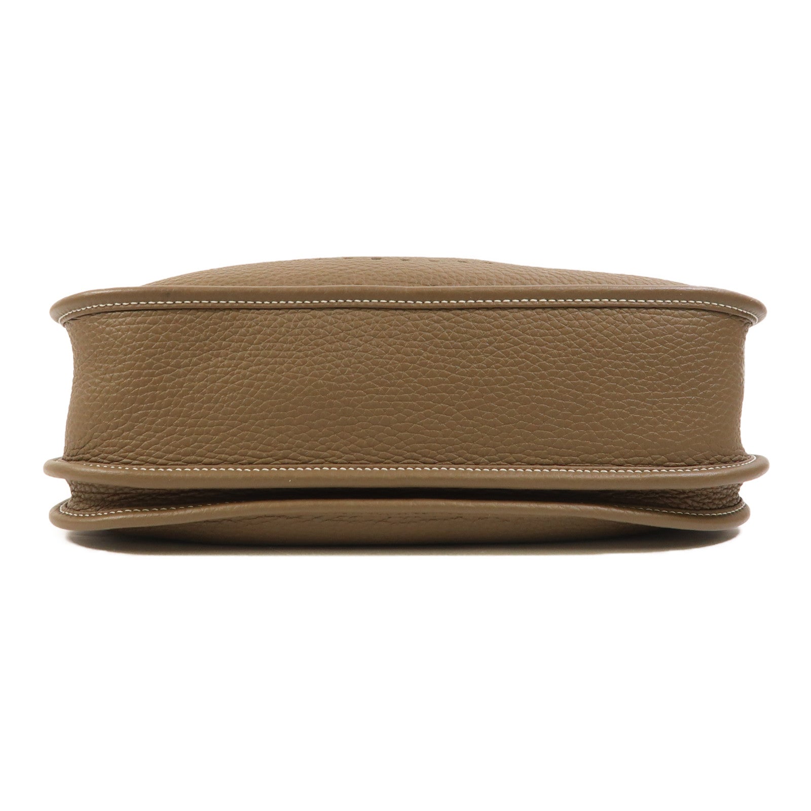 HERMES Clemence皮革Evelyne PM銀扣肩背袋Etoupe