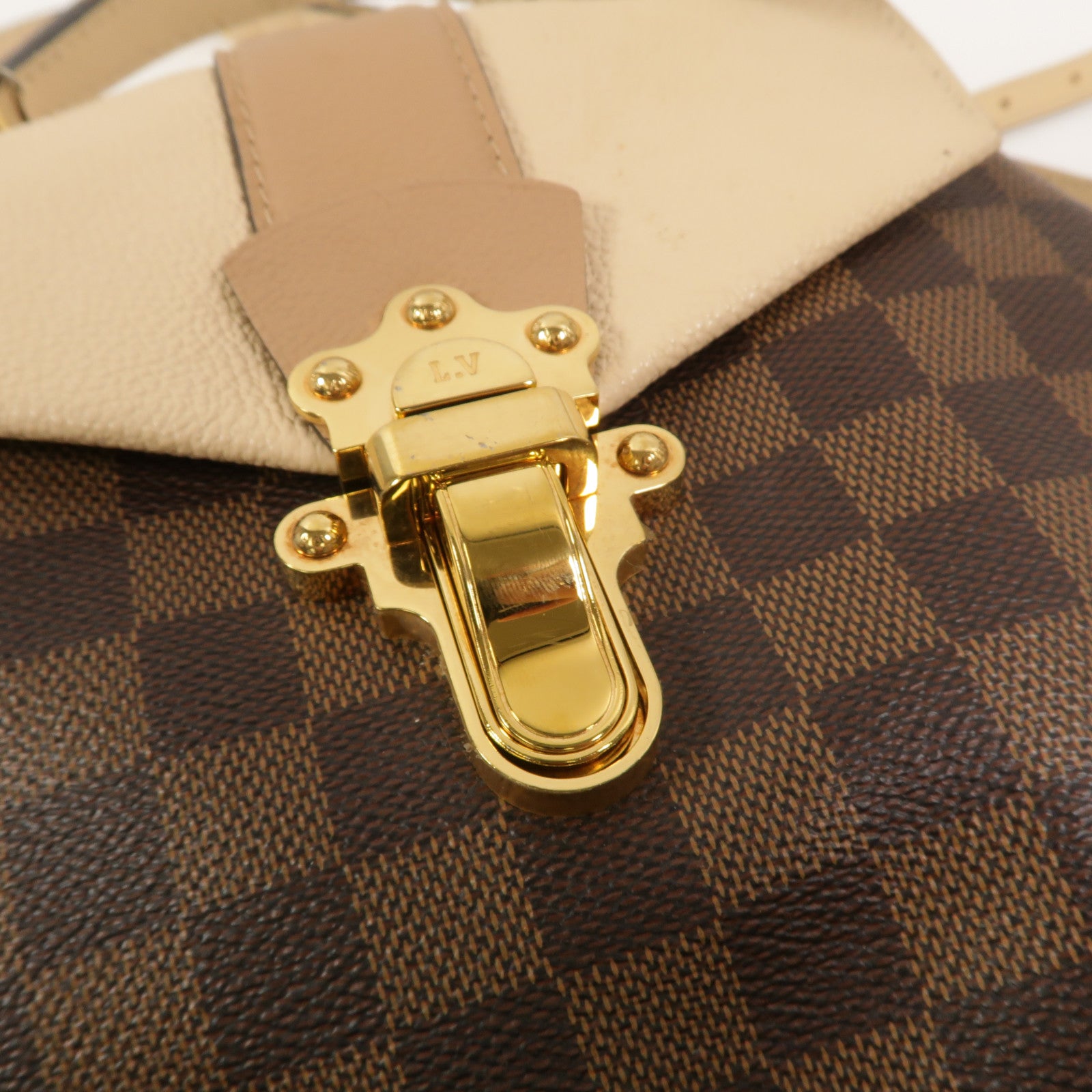 LOUIS VUITTON Damier Clapton金扣背包