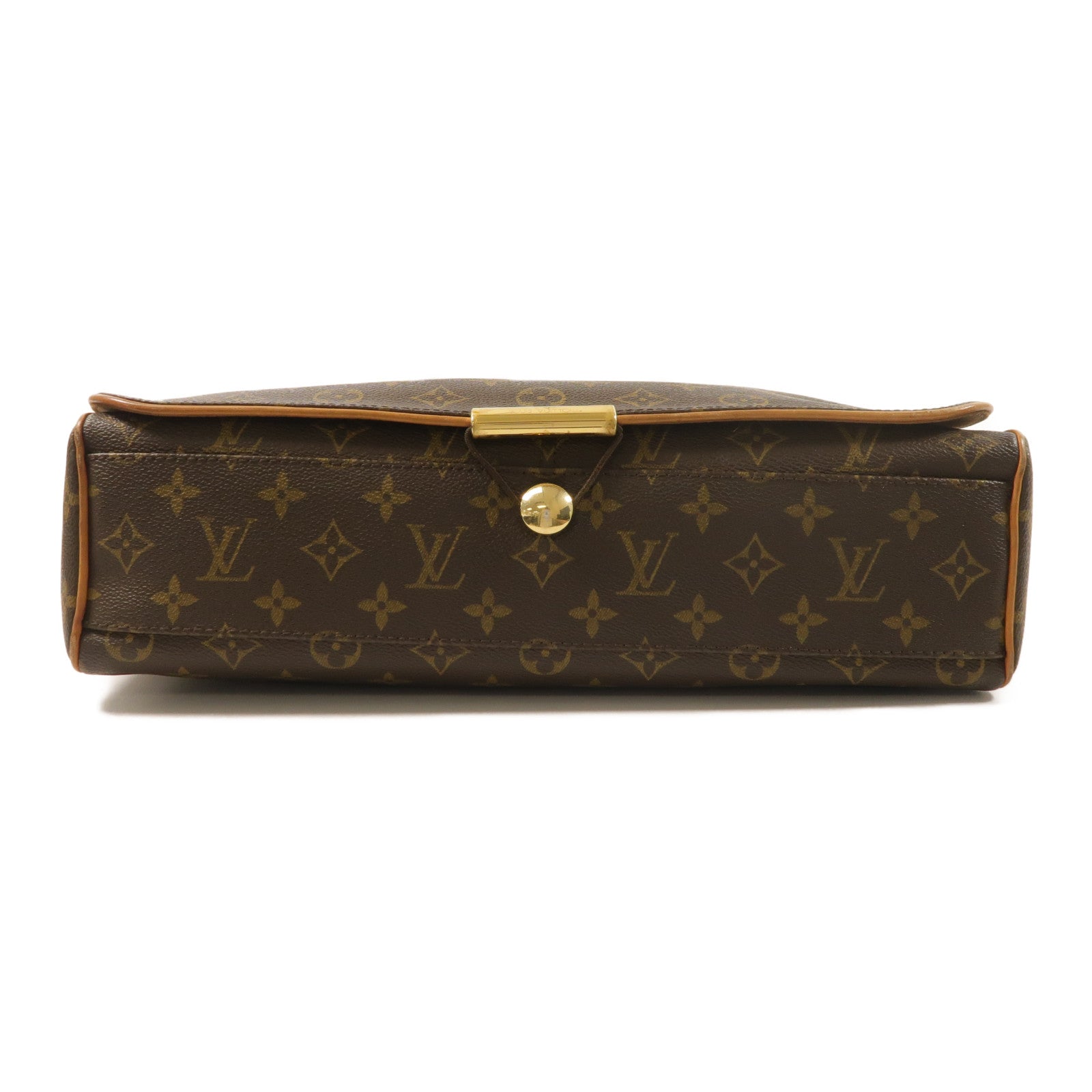 LOUIS VUITTON Monogram Abbesses金扣肩背袋棕色
