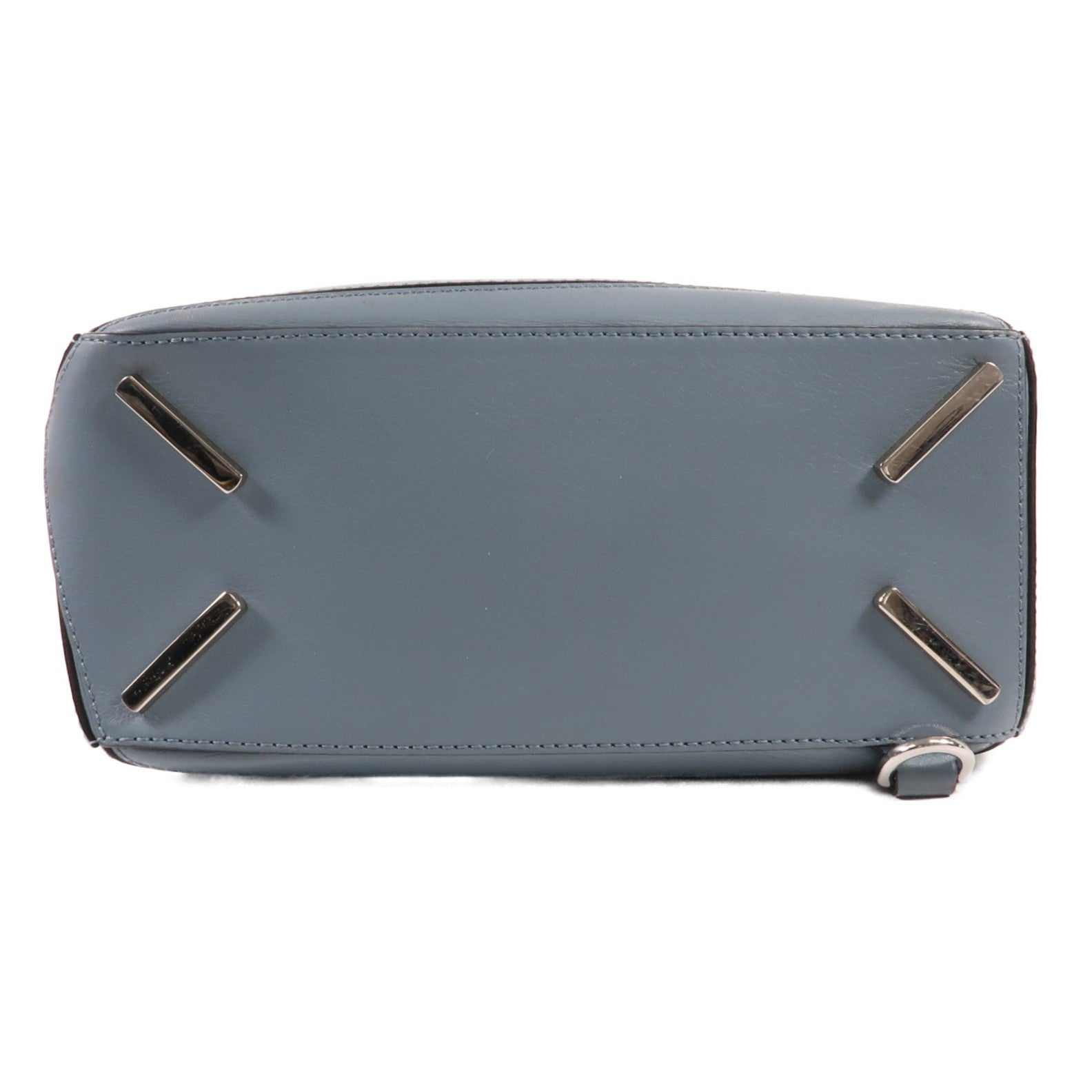 LOEWE 牛皮皮革Puzzle Small銀扣手挽肩背兩用袋