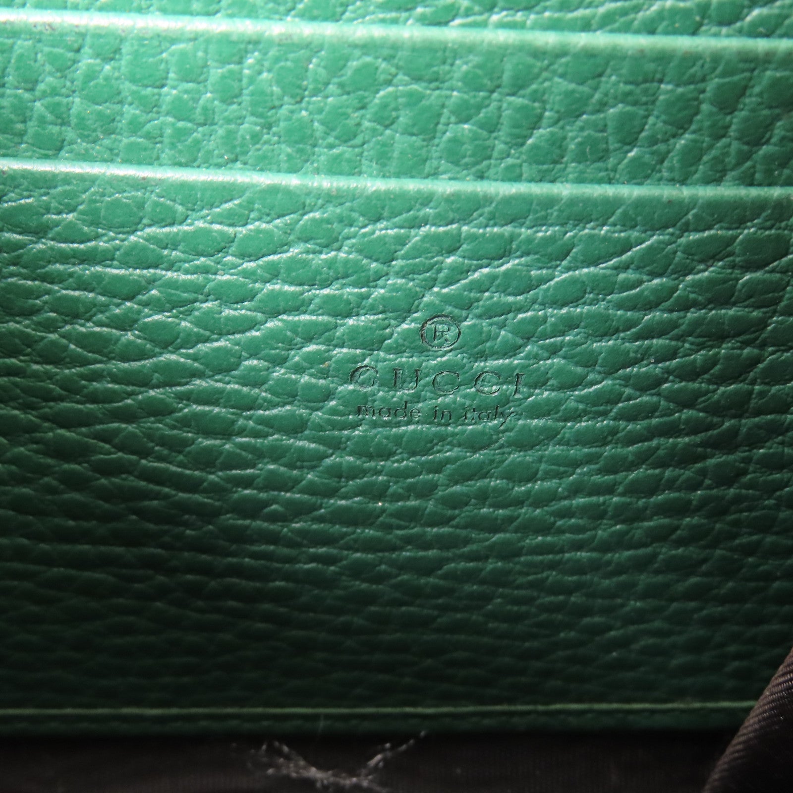 GUCCI GG Dionysus Chain Wallet Chain Shoulder Bag 401231 Calfskin Leather Green