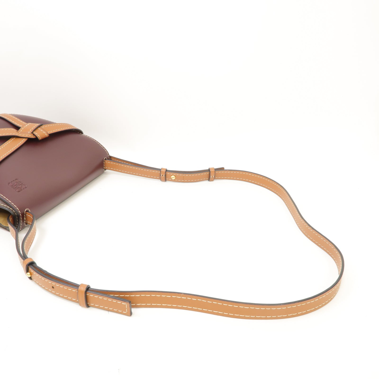 LOEWE 【激減優惠】牛皮皮革Gate肩背袋深紫色