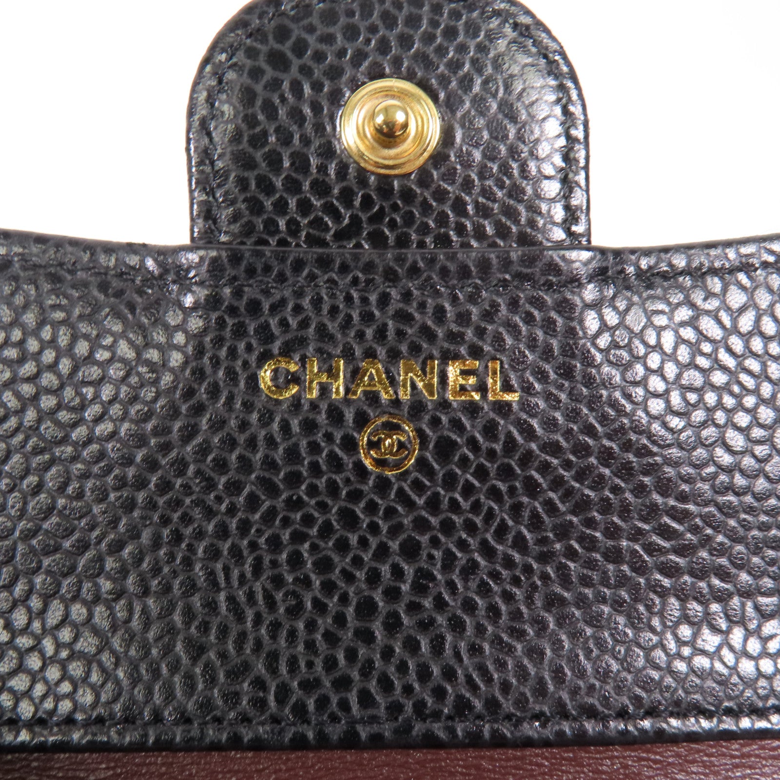 CHANEL 牛皮皮革Wallet金扣錢包