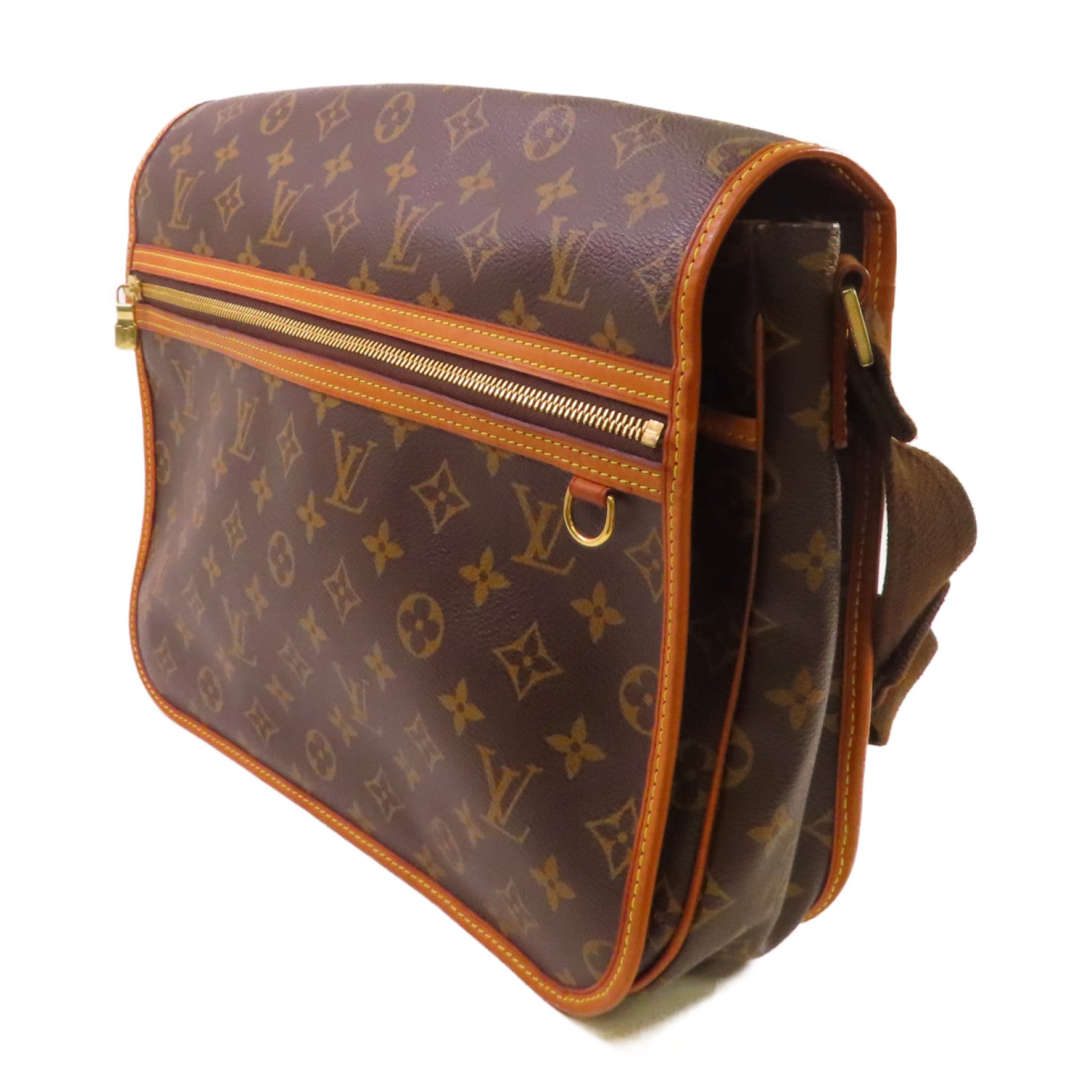 LOUIS VUITTON Monogram Bosphore GM Shoulder Bag金扣肩背袋啡色