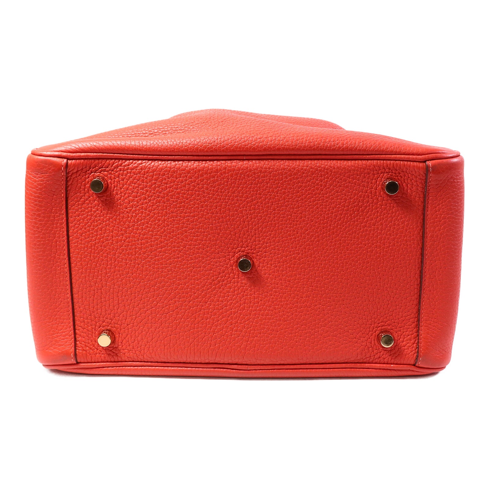 HERMES Clemence皮革Lindy 30肩背袋Rouge Tomate
