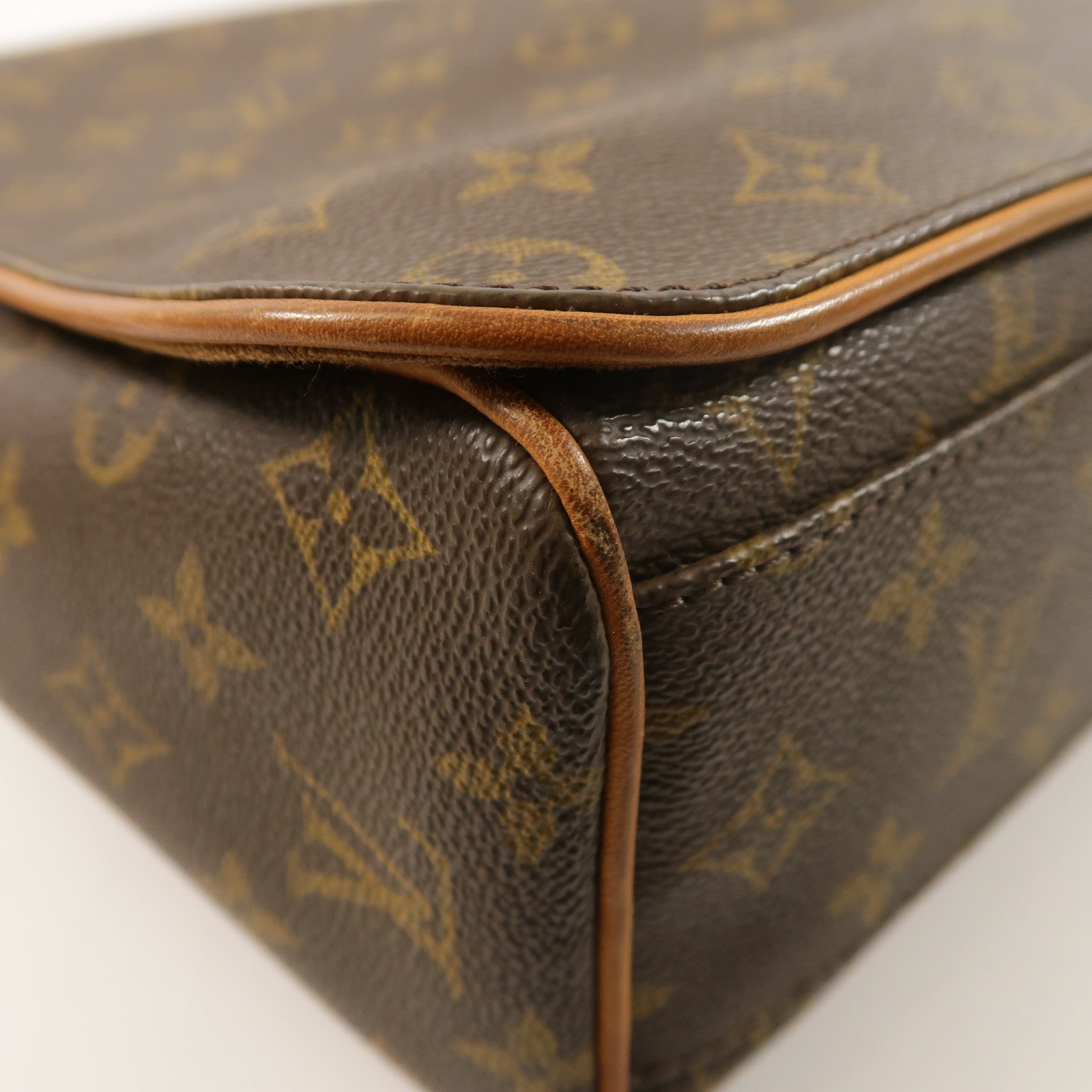 LOUIS VUITTON Monogram Abbesses金扣肩背袋棕色