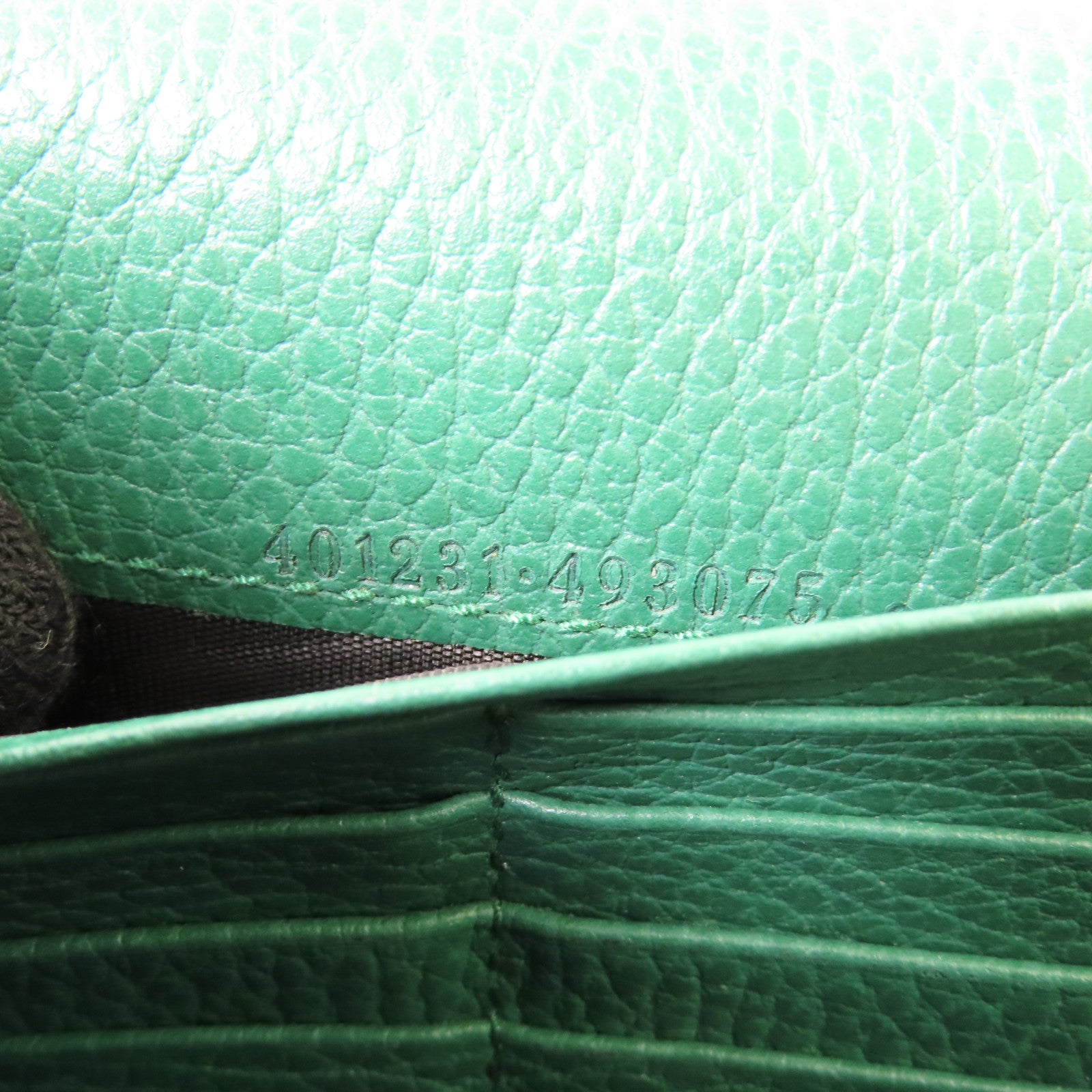 GUCCI GG Dionysus Chain Wallet Chain Shoulder Bag 401231 Calfskin Leather Green