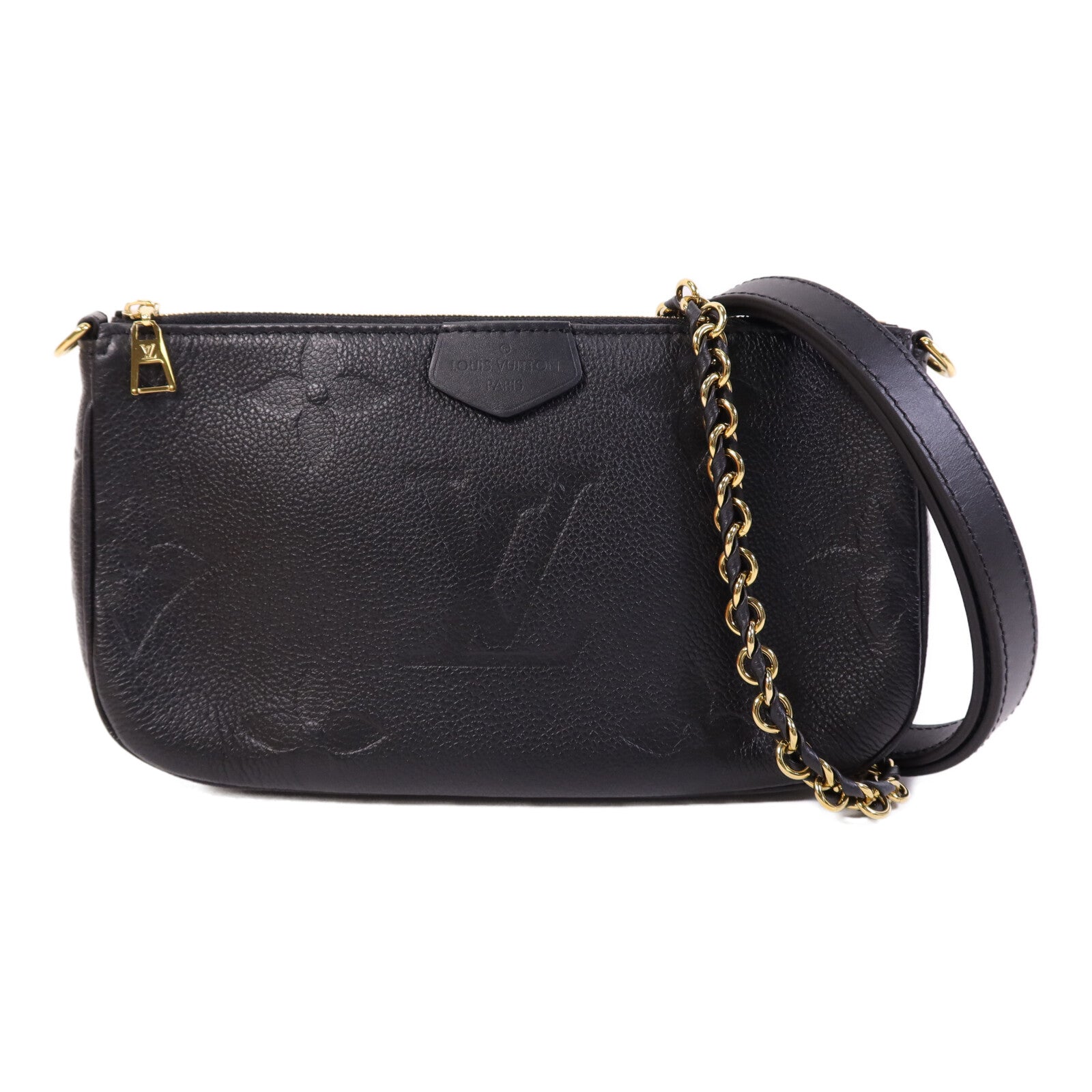 LOUIS VUITTON Monogram Empreinte Multi Pochette Accessoires金扣手挽肩背兩用袋