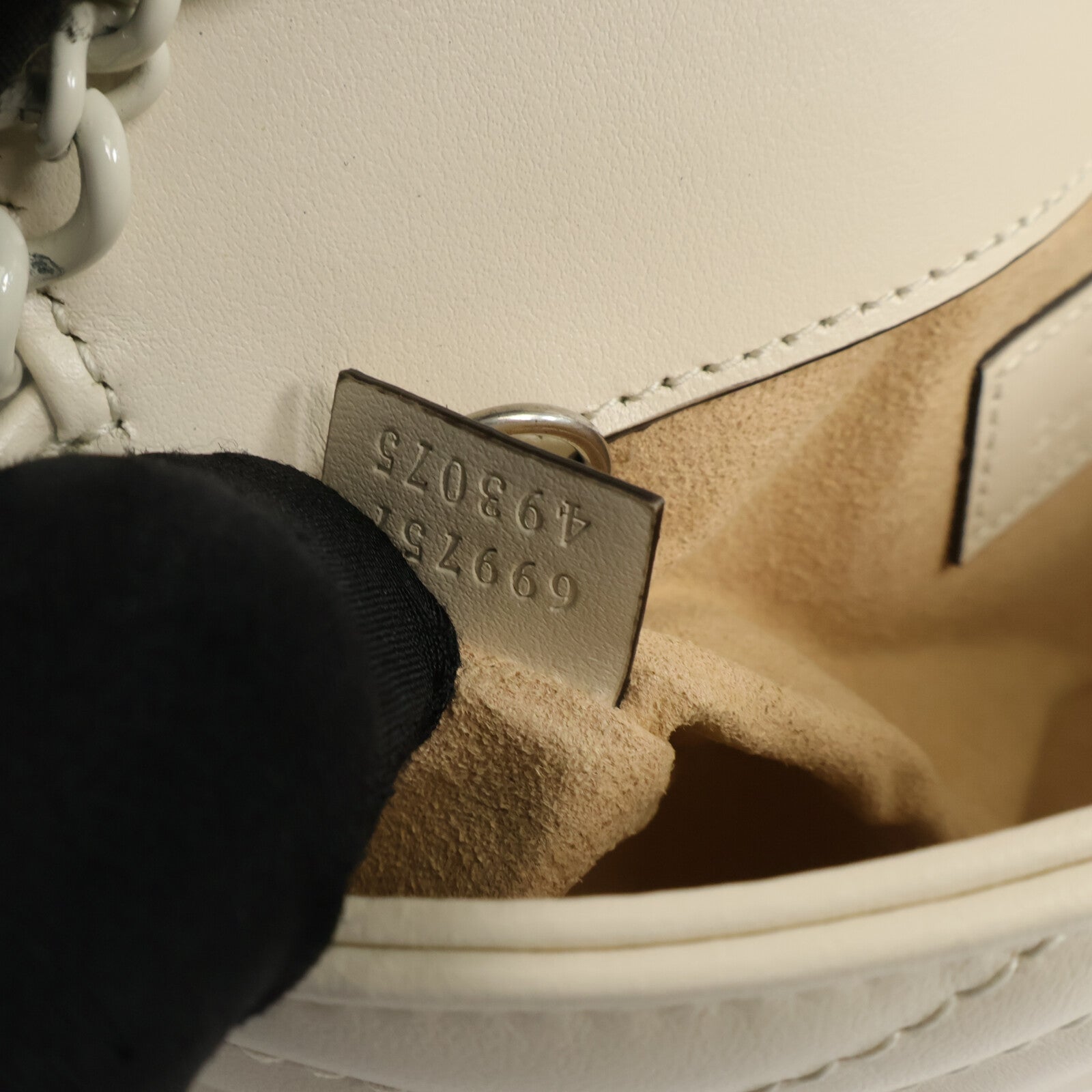 GUCCI 牛皮皮革Marmont Belt Bag鏈帶肩背袋