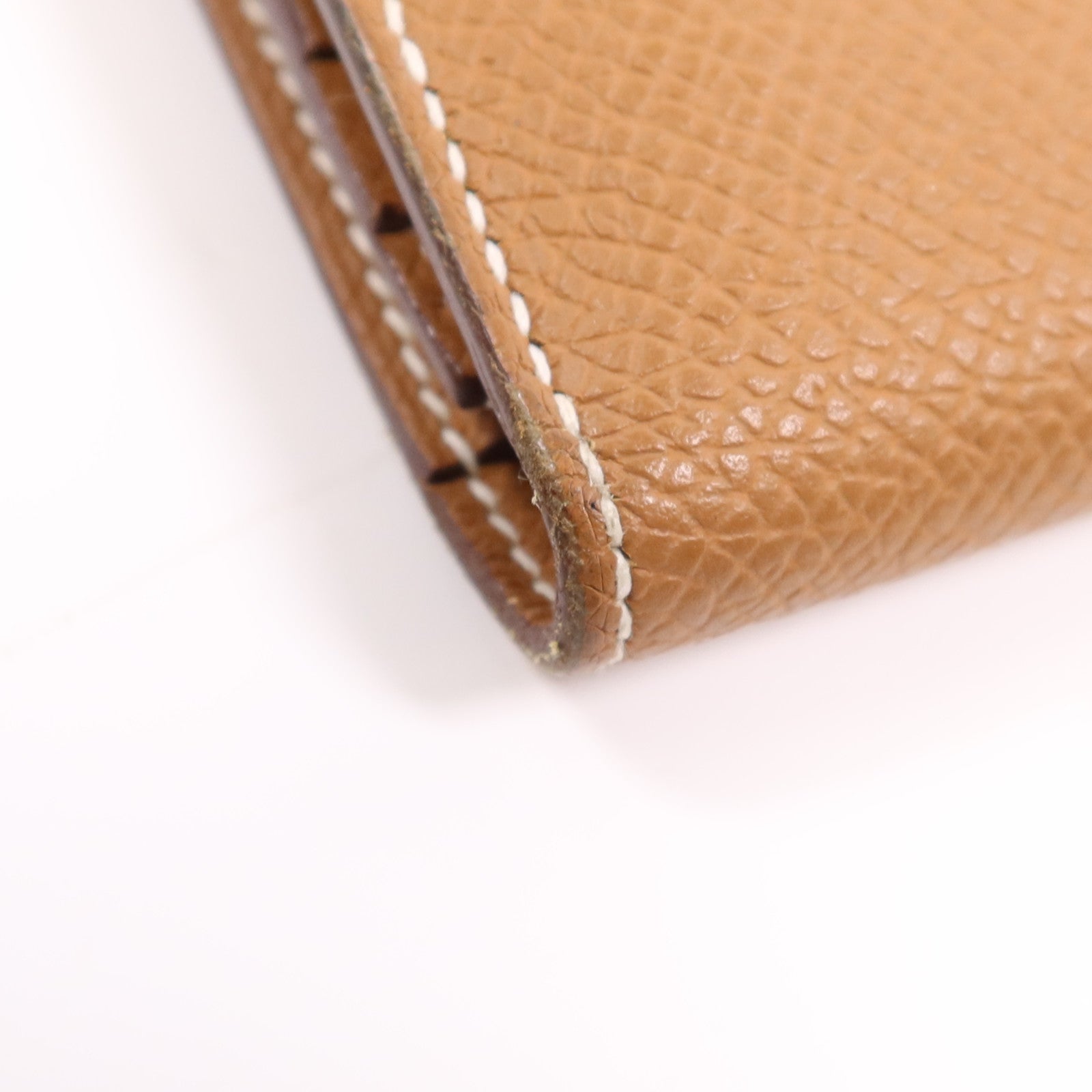 HERMES 【激減優惠】Epsom皮革Bearn W Snap Wallet金扣長錢包Gold