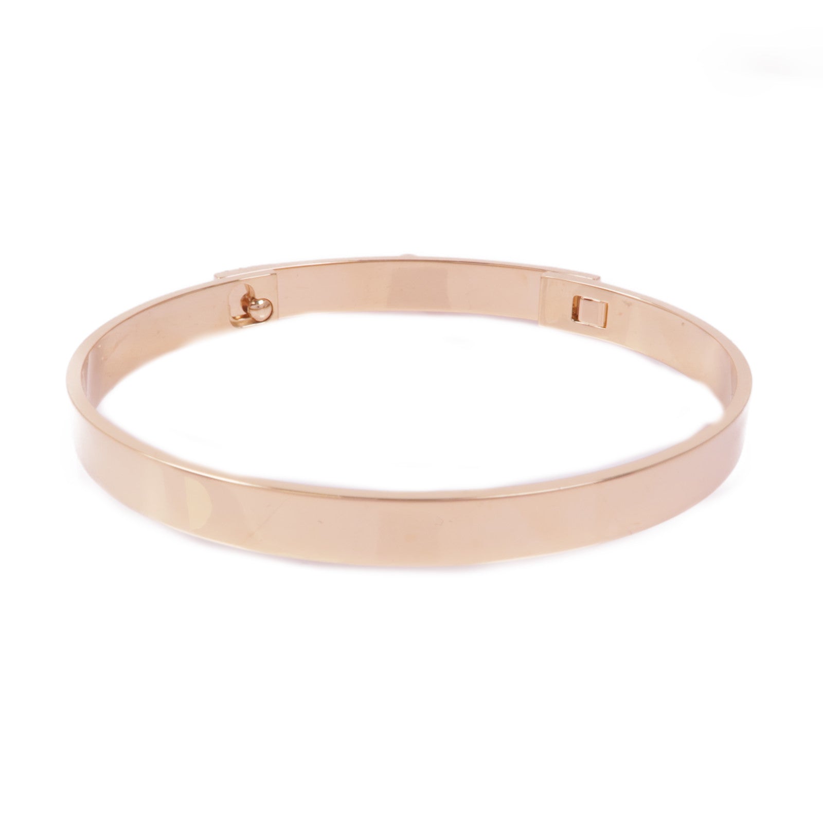 HERMES Collier de Chien Bracelet H115407B Diamond 18K Pink Gold Hermes#48