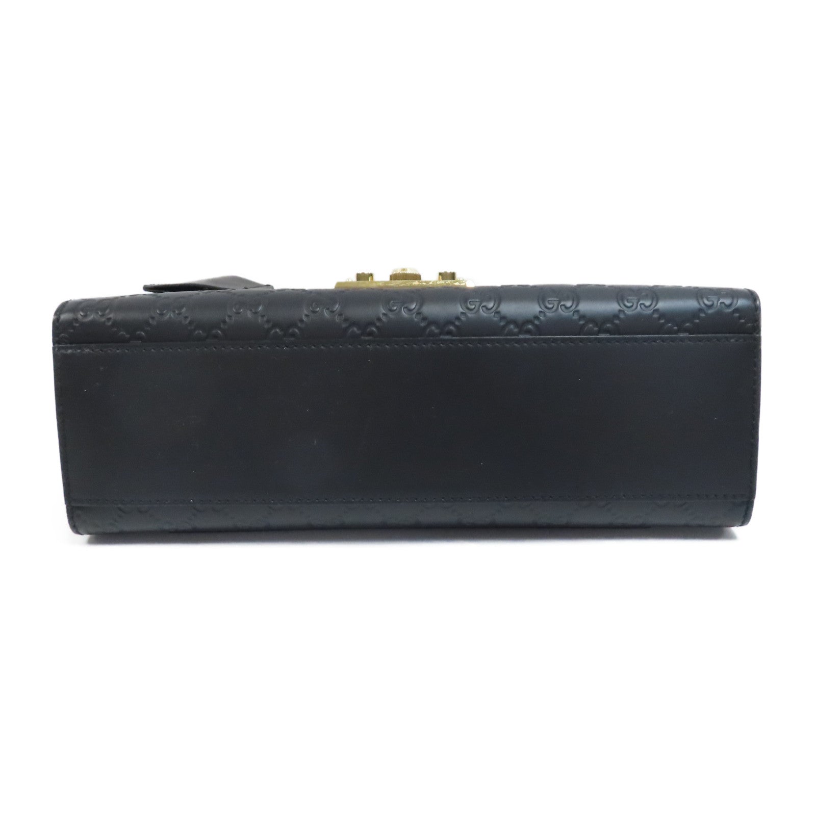 GUCCI 牛皮皮革Shoulder Bag金扣鏈帶肩背袋黑色