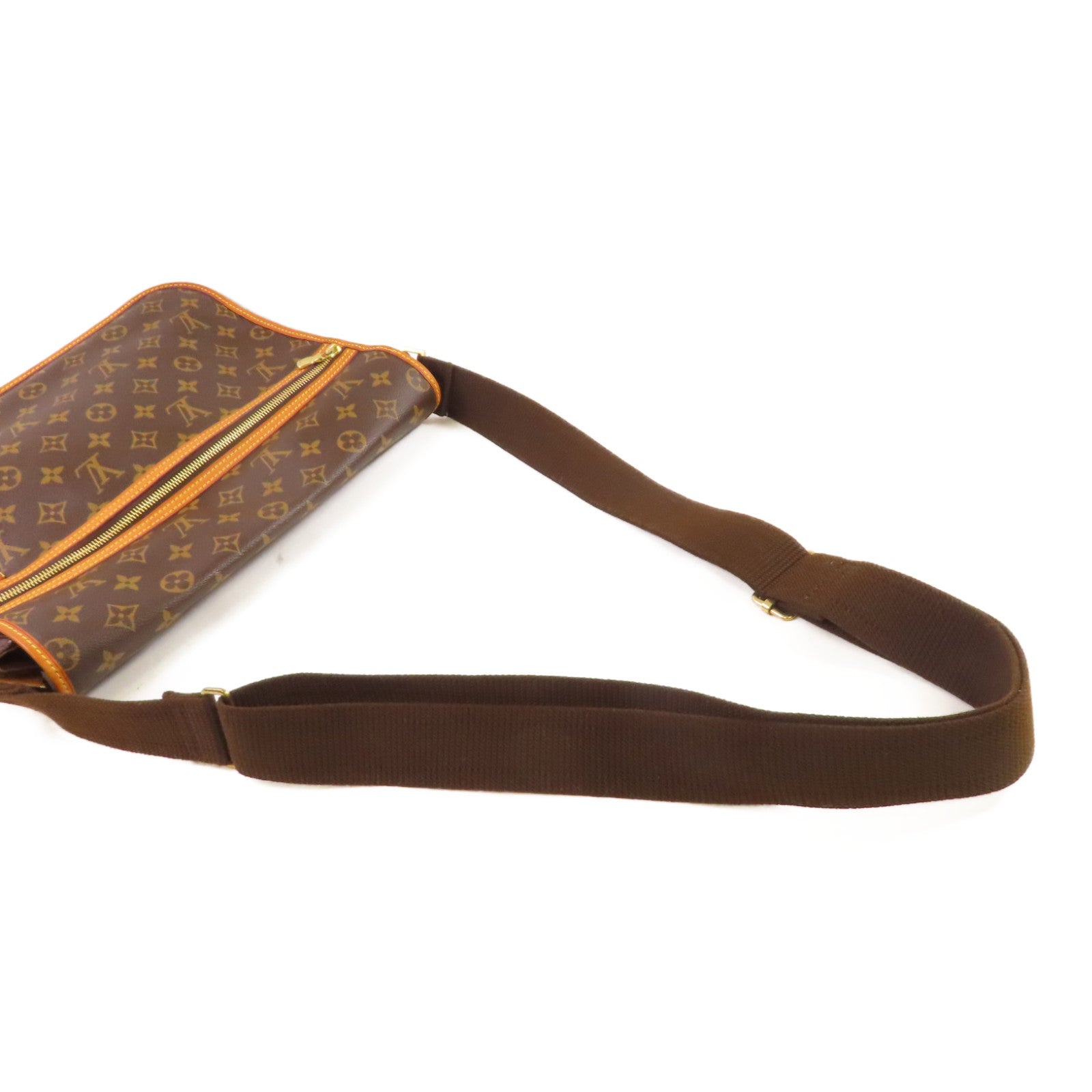 LOUIS VUITTON Monogram Bosphore GM Shoulder Bag金扣肩背袋啡色