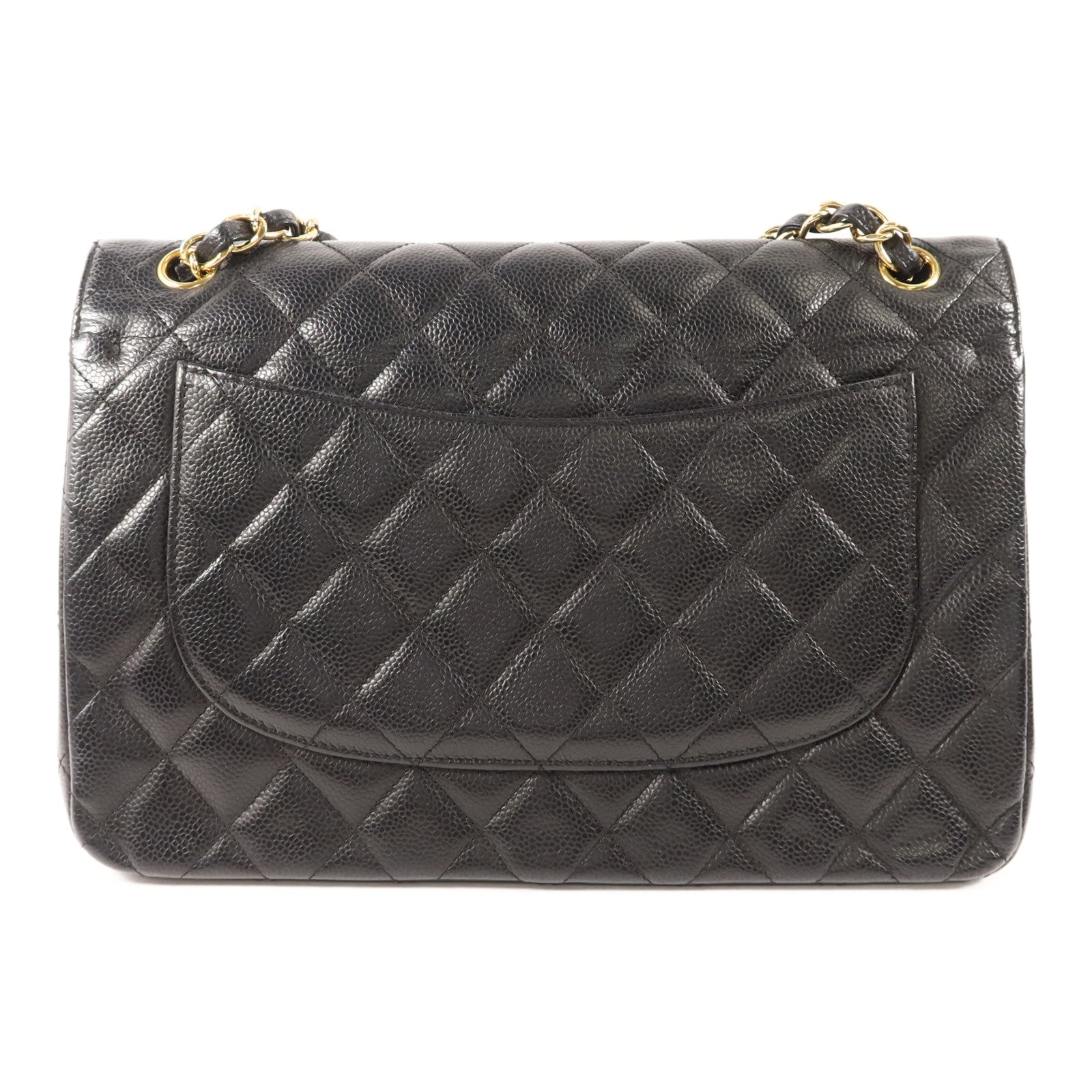 CHANEL 牛皮皮革Large Classic金扣鏈帶肩背袋