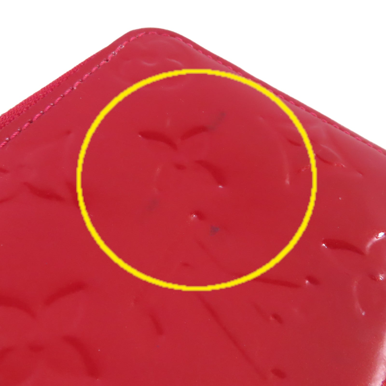 LOUIS VUITTON 【激減優惠】Monogram Vernis Zippy Coin Purse金扣拉鏈零錢包紅色