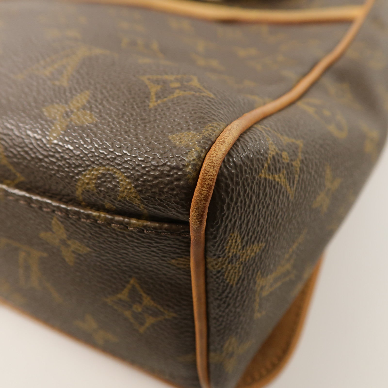 LOUIS VUITTON Monogram Abbesses金扣肩背袋棕色